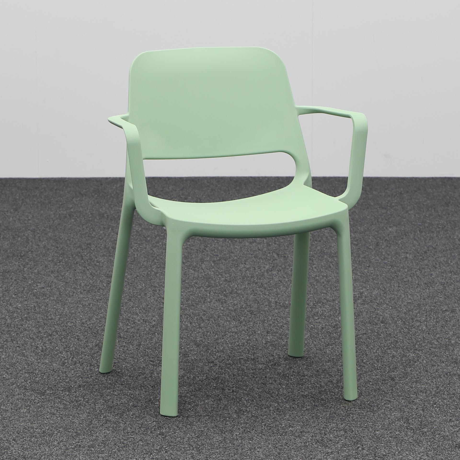 Bistro stacking chairs Bralco LOTUS (Green, New, Fixed armrests)