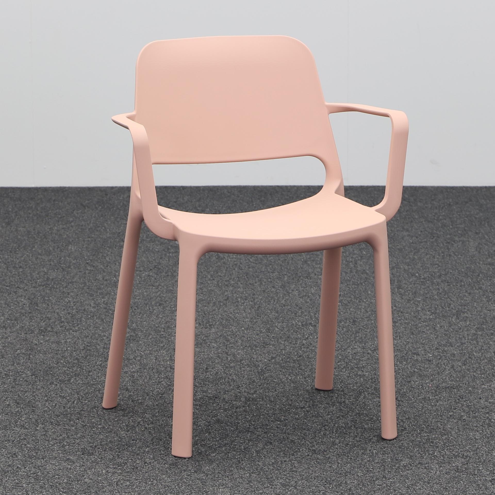 Bistro stacking chairs Bralco LOTUS (Pink, New, Fixed armrests)