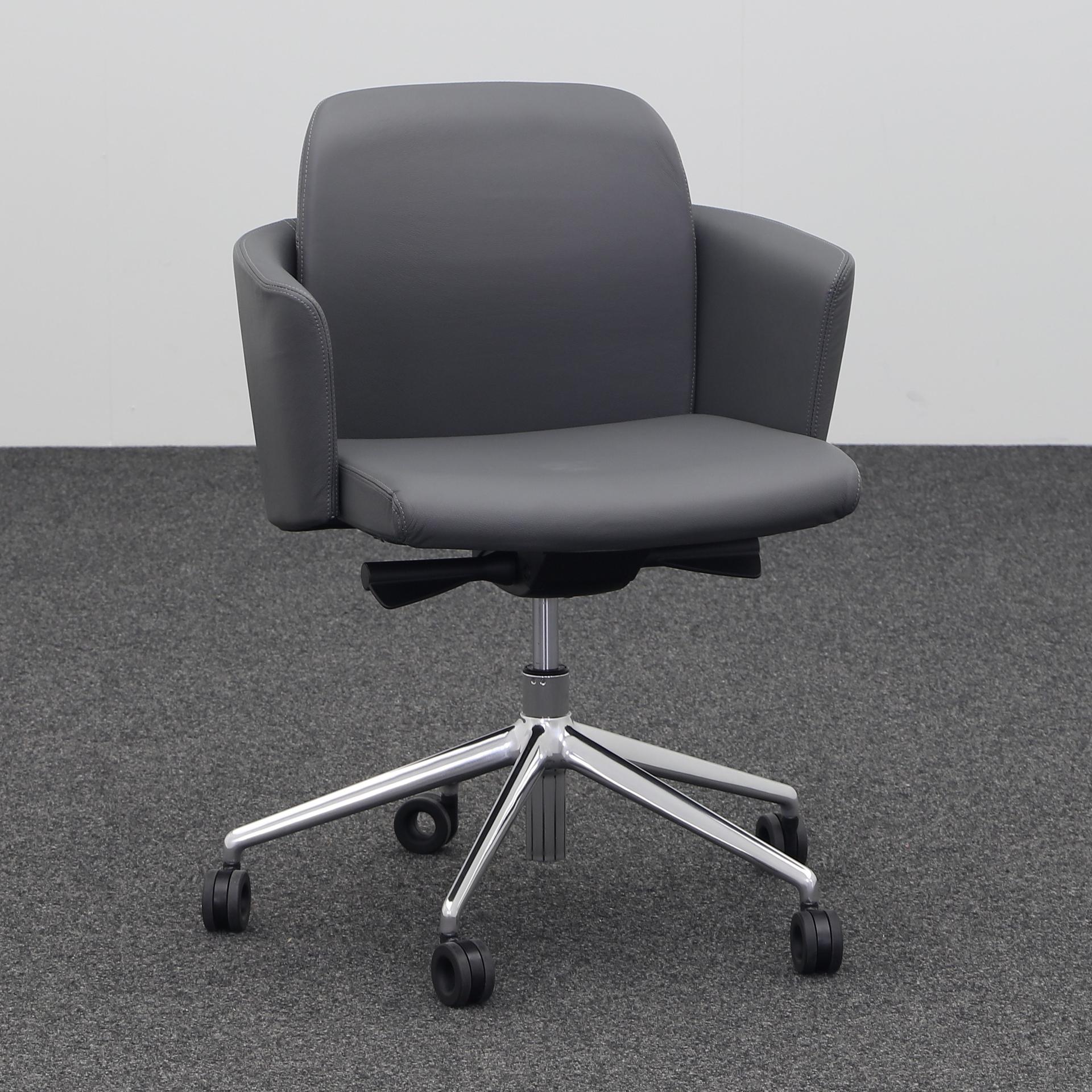 Office swivel chairs Bralco MY BELLE (Gray, Very good, Universal castors, Fixed armrests)