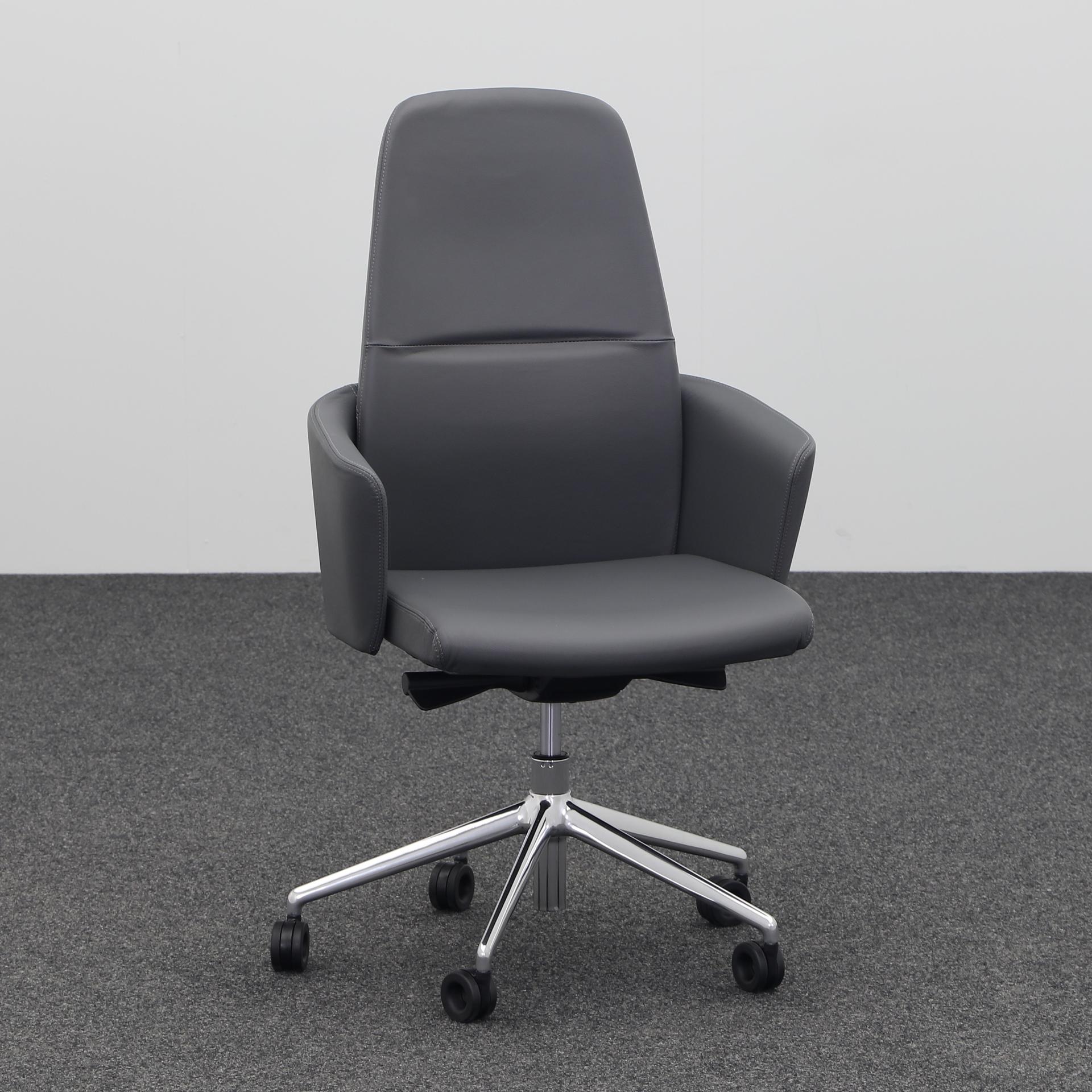 Office swivel chairs Bralco MY BELLE (Gray, New, Universal castors, Fixed armrests)