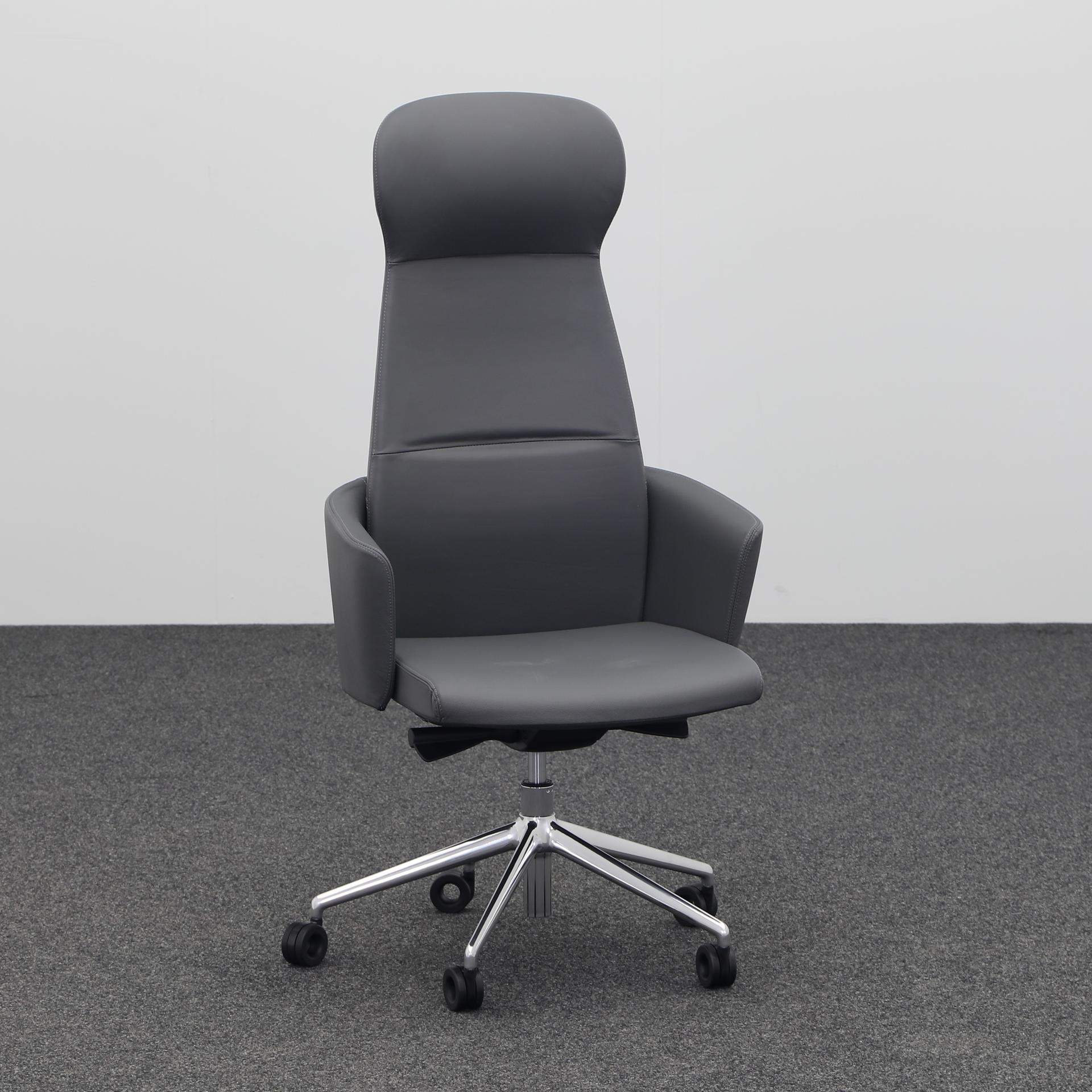 Office swivel chairs Bralco MY BELLE (Gray, New, Universal castors, Fixed armrests)