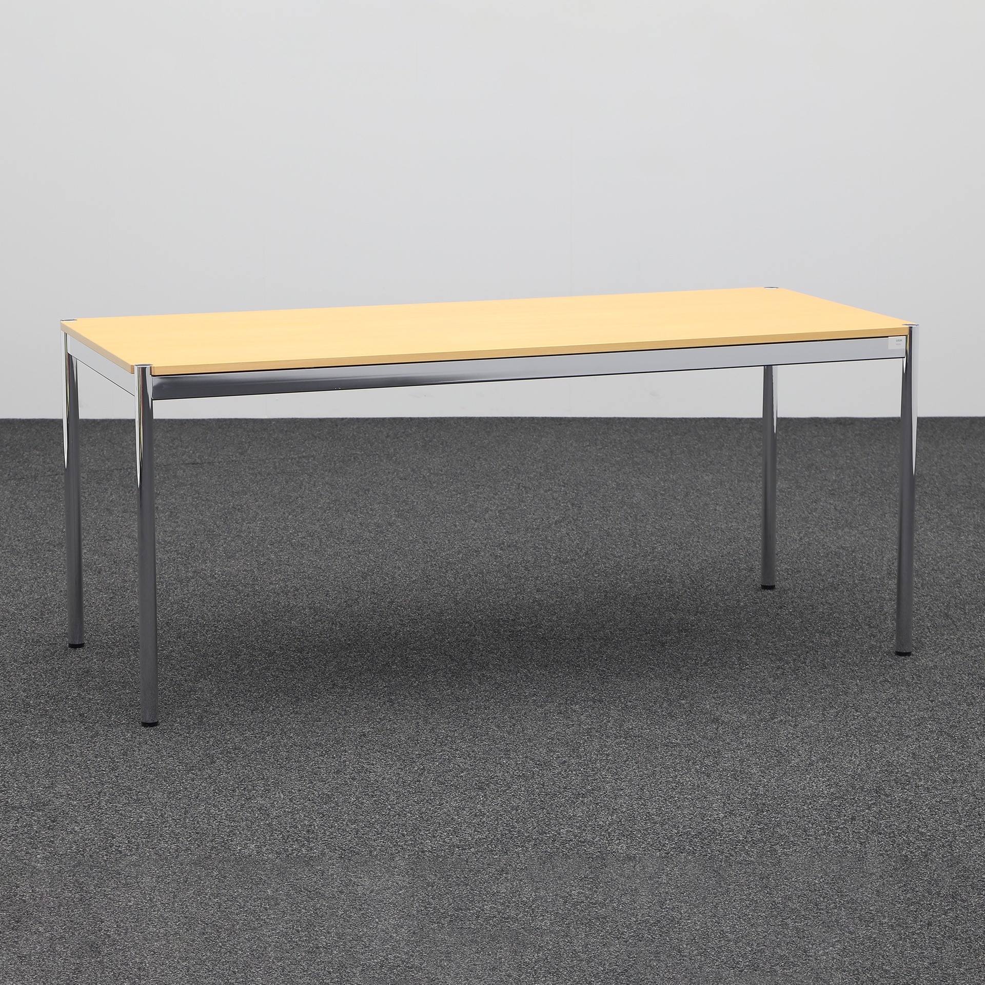 Tisch USM Haller (Buche, Stark Gebraucht, 175x75, Verchromt, Verchromt)