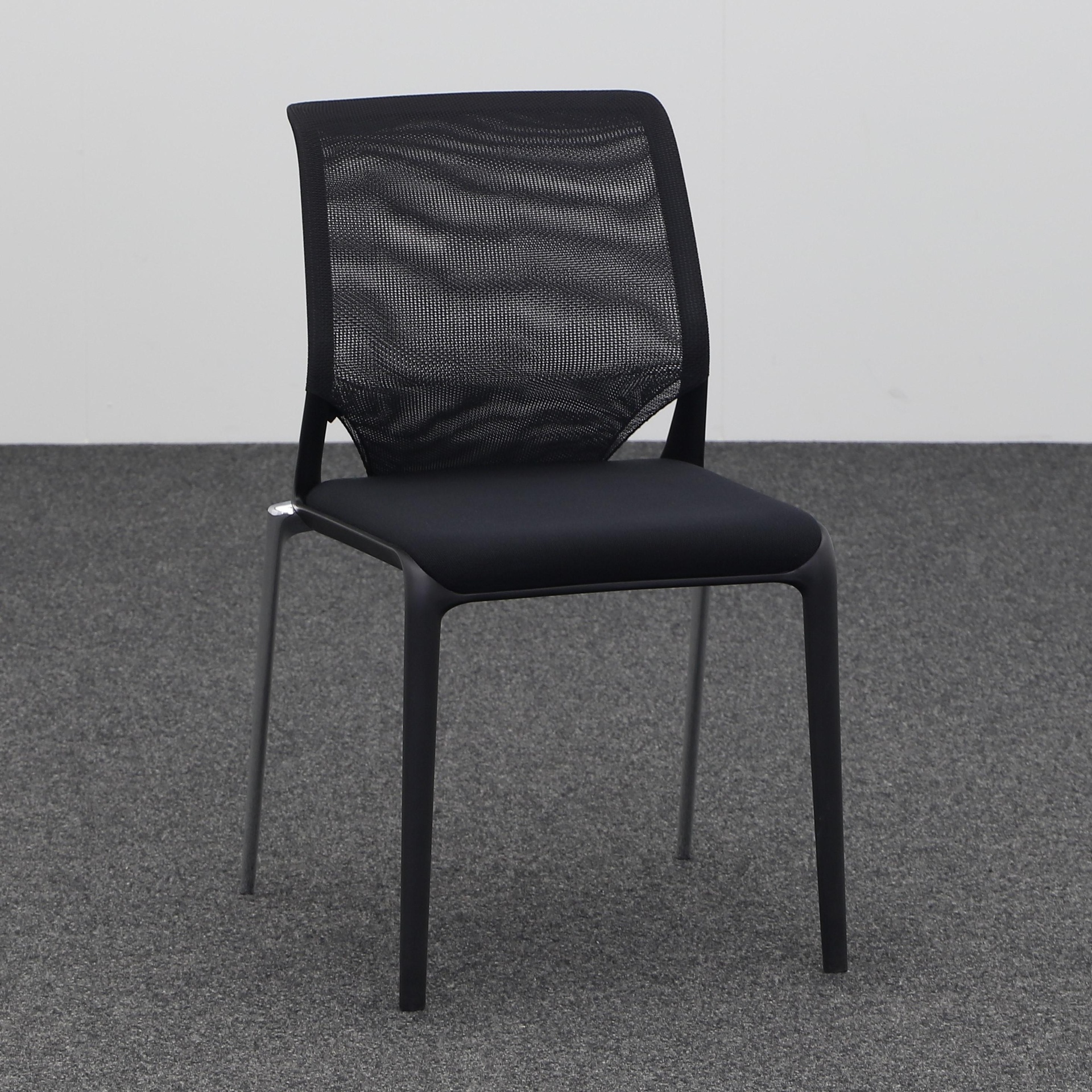 4-Fuss Stühle Vitra Meda Slim (Schwarz, Gut, ohne)