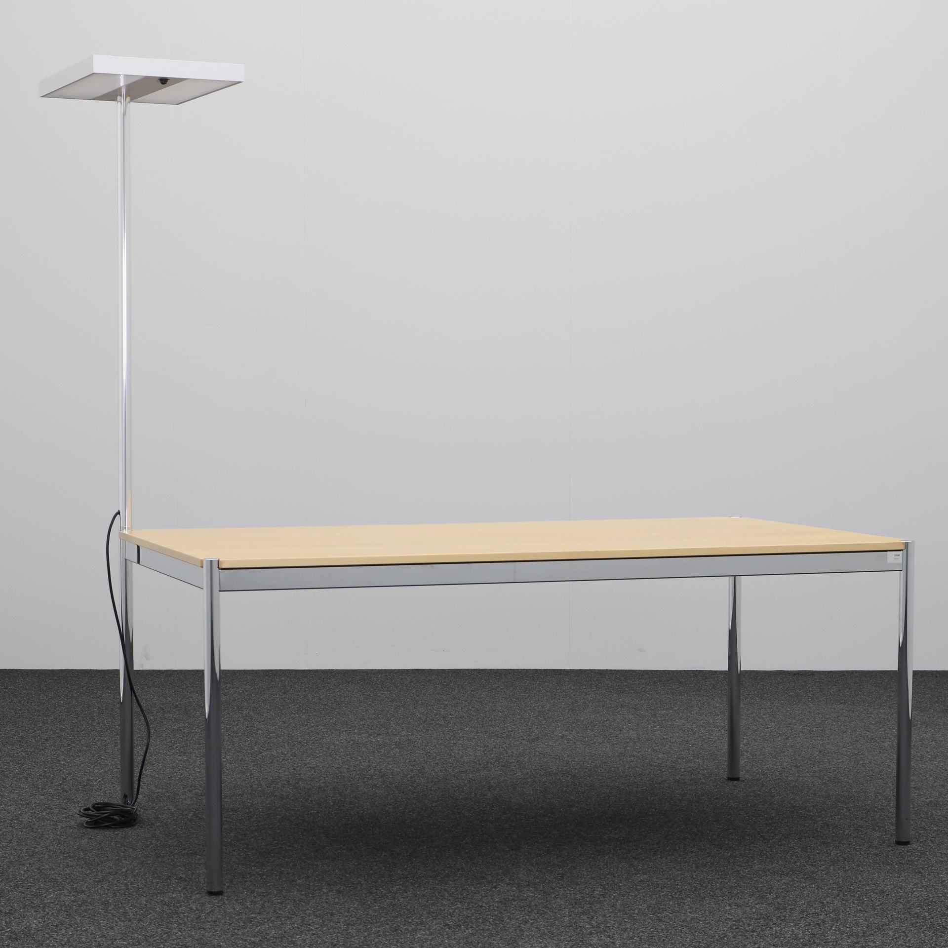 Desks USM Haller (Beech, Normal used, 175x100, Chrome-plated, Chrome-plated)