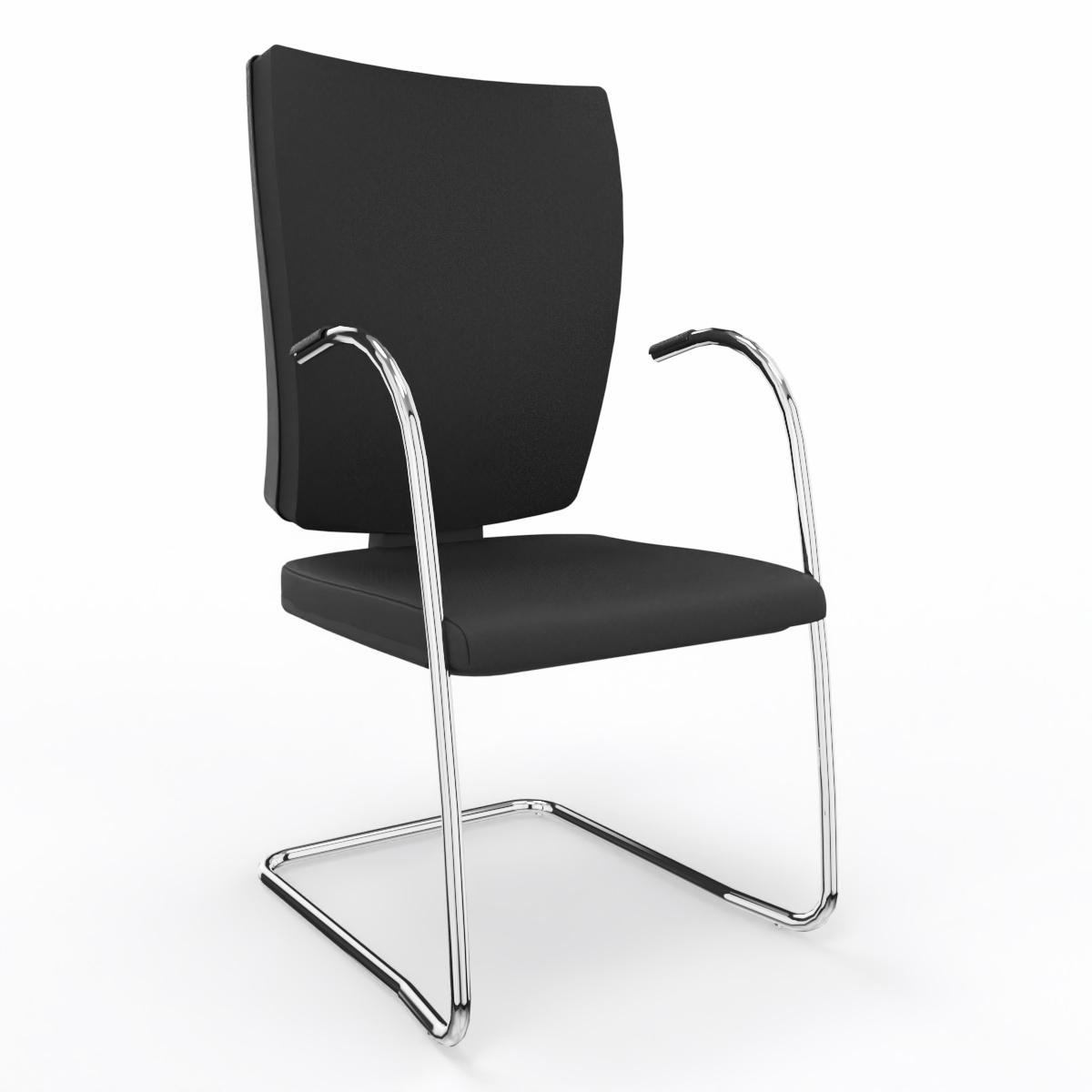 Cantilever LAS CIAK (Black, New, Plastic glides, Fixed armrests)