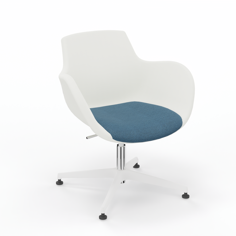 Conference chairs Kusch+CO by Nowy Styl Lupino (White, New, Plastic glides, Fixed armrests)