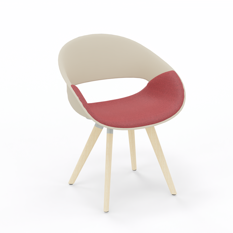 Fauteuil lounge Kusch+CO by Nowy Styl Volpino (Rouge, Nouveau, 1)