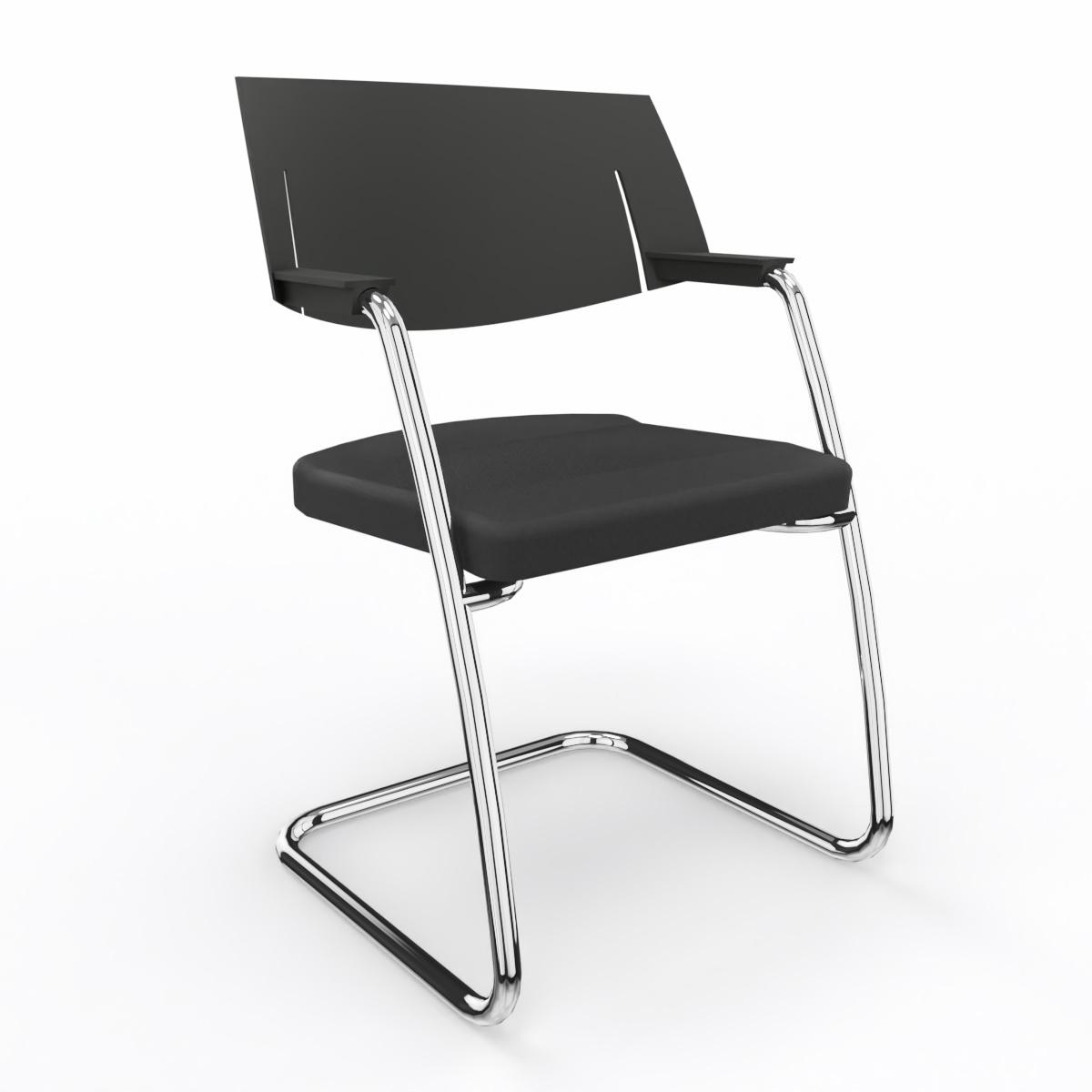 Cantilever LAS HELLO (Black, New, Plastic glides, Fixed armrests)