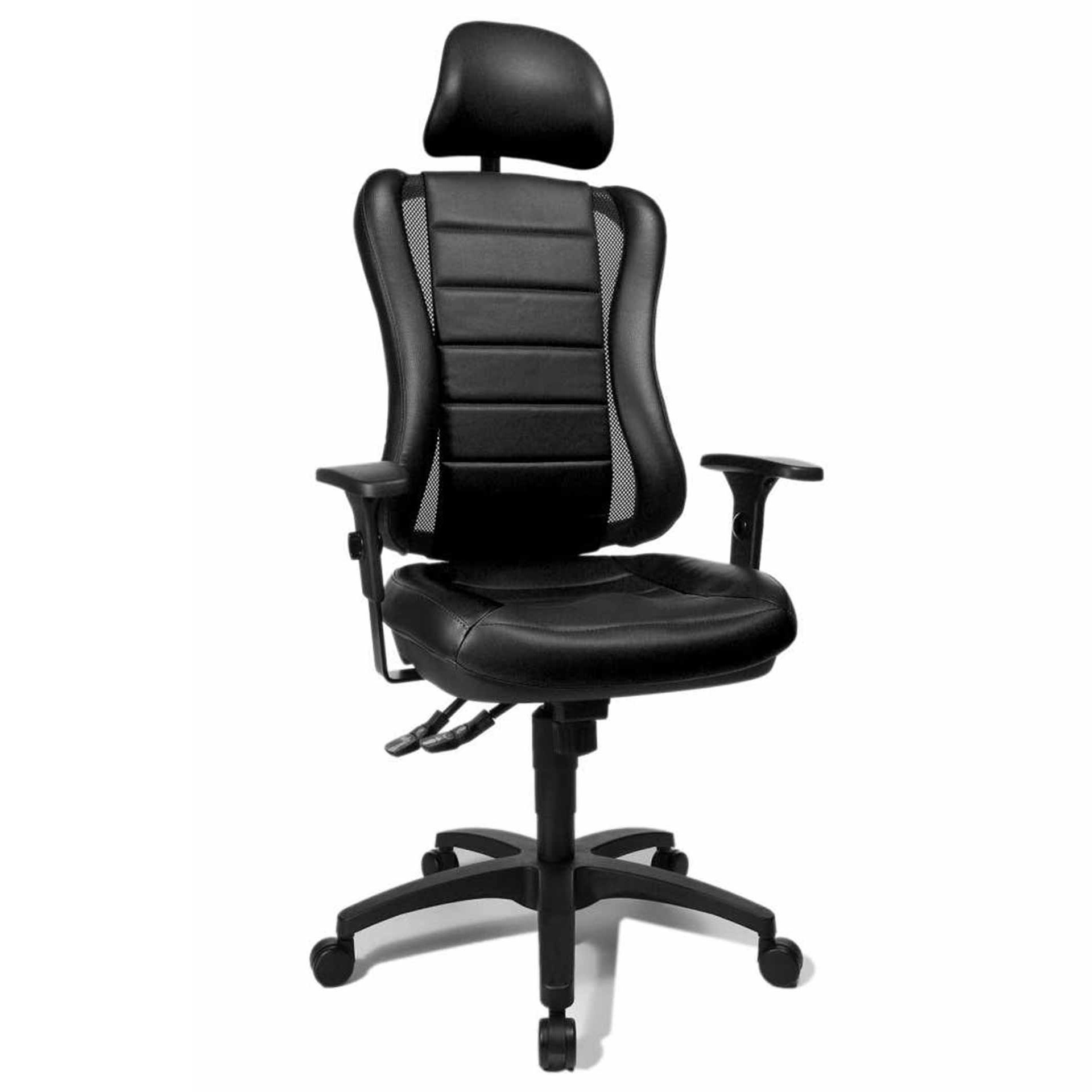 Office swivel chair Topstar Head Point RS (Black, New, Carpet castors, 1D Armrests)