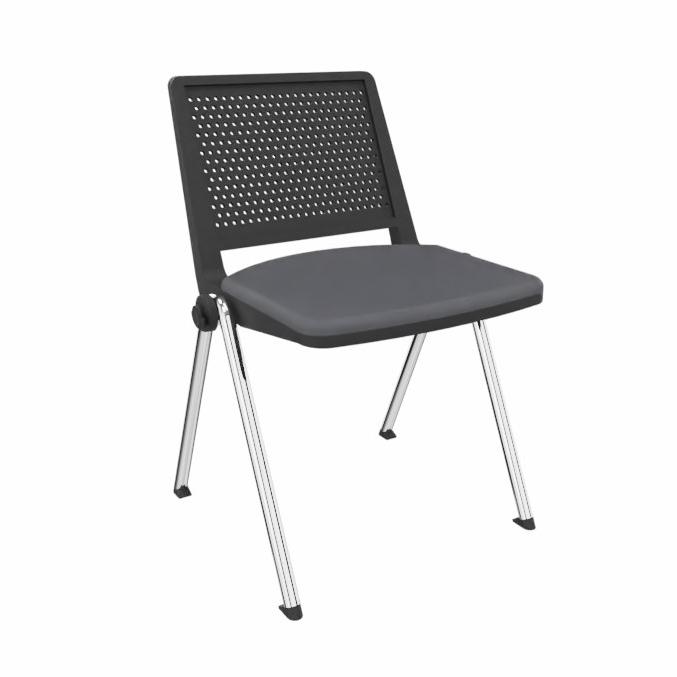 4-leg chairs LAS F01 (Gray, New, Plastic glides, without armrests)