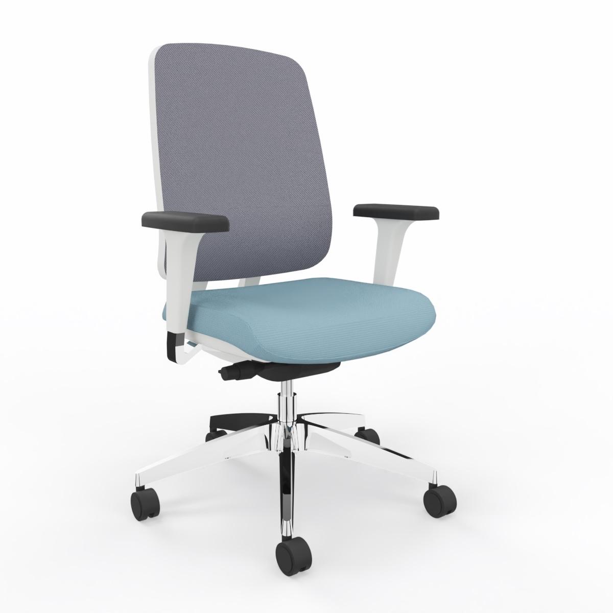 Chaises de bureau LAS OSCAR (Bleu, Nouveau, Rouleaux de moquette, 1D Accoudoirs)