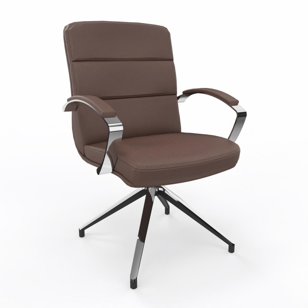 4-leg chairs LAS SCENA (Brown, New, Plastic glides, Fixed armrests)