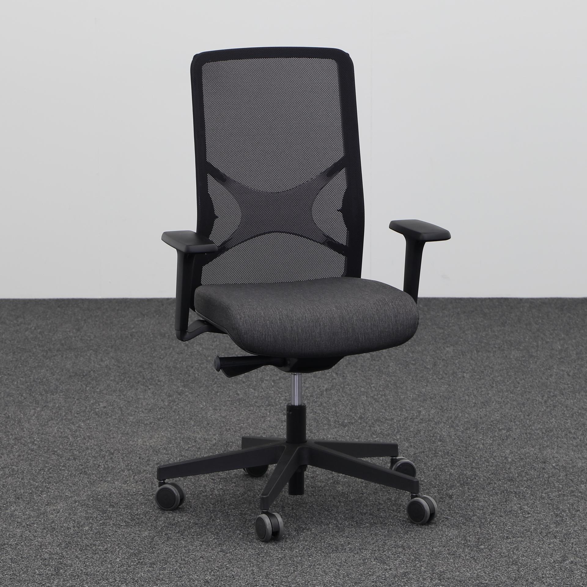 Office swivel chairs Narbutas Wind (Anthracite, New, Hard floor castors, 2D armrests)