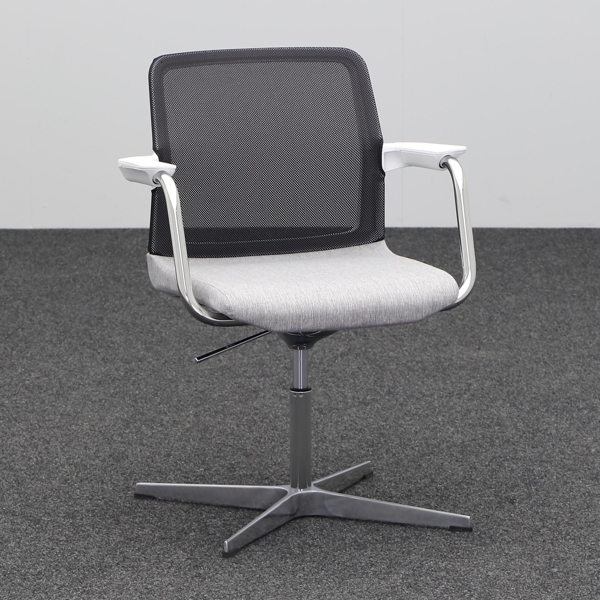 Narbutas Wind conference chairs (Gray, New, Plastic glides, Fixed armrests)