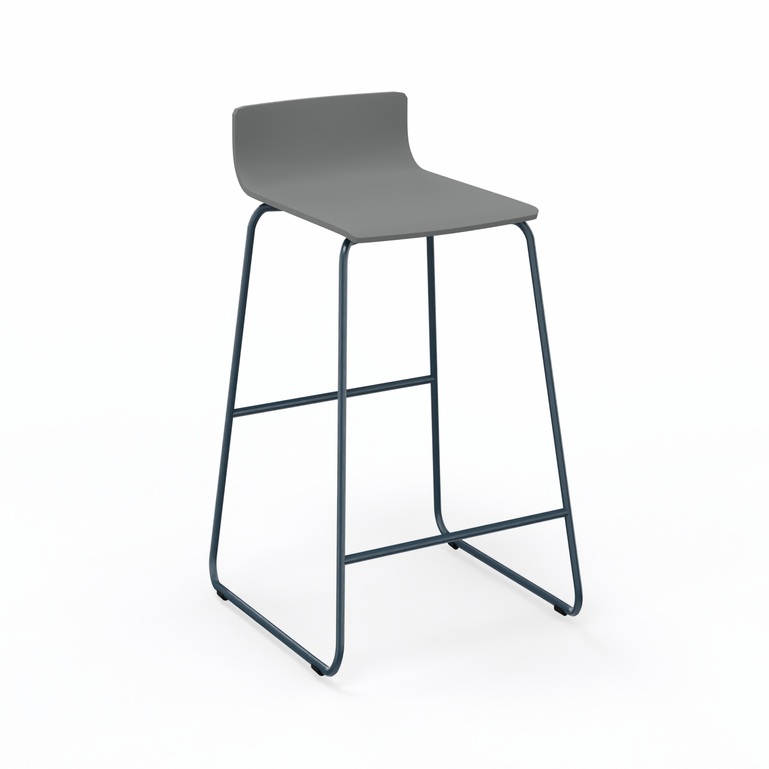 Tabouret de bar Nowy Styl Cafe-VII (Gris, Nouveau, Patins pour moquette)