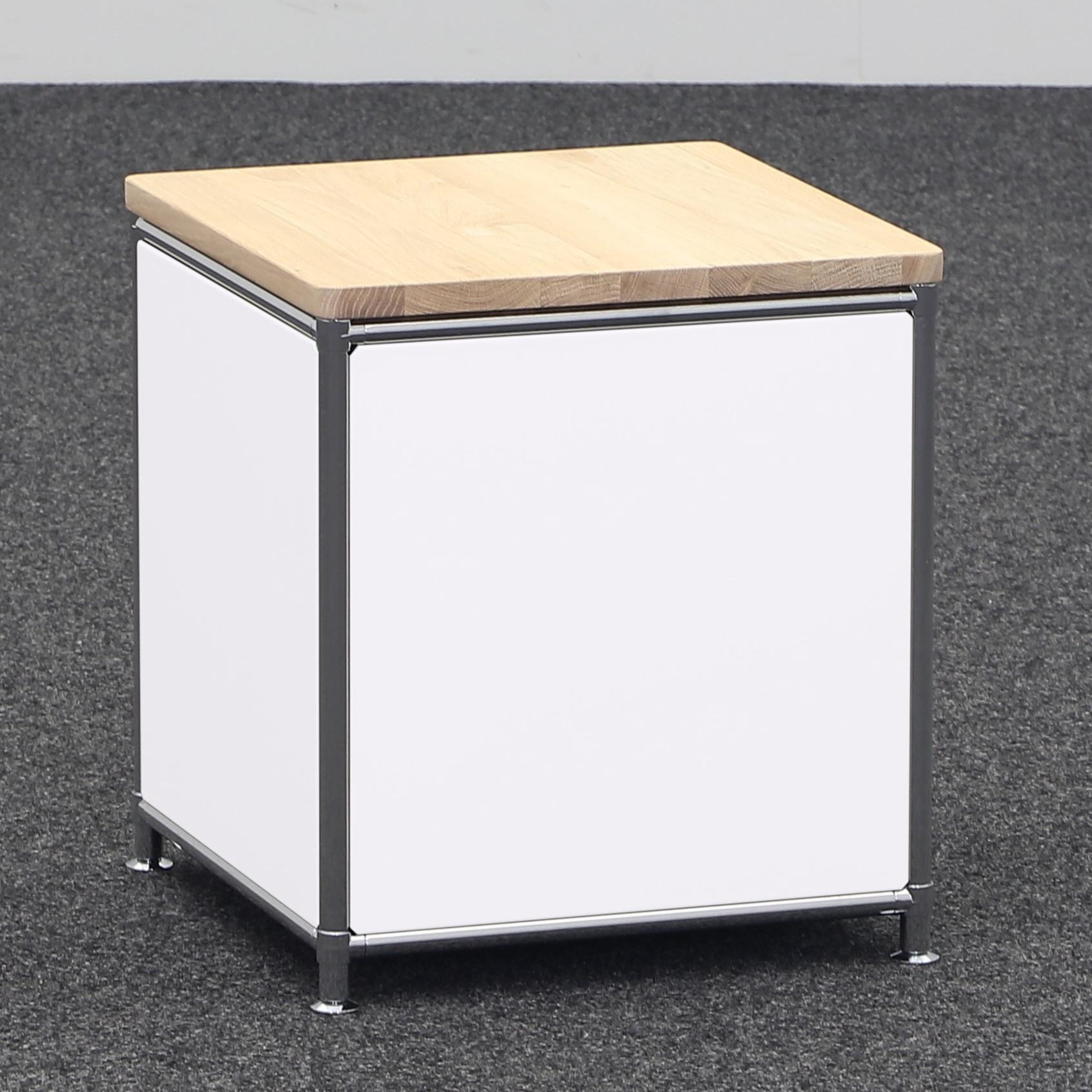 Tables d'appoint System4 (Blanc, Nouveau, 40x40, Chromé)