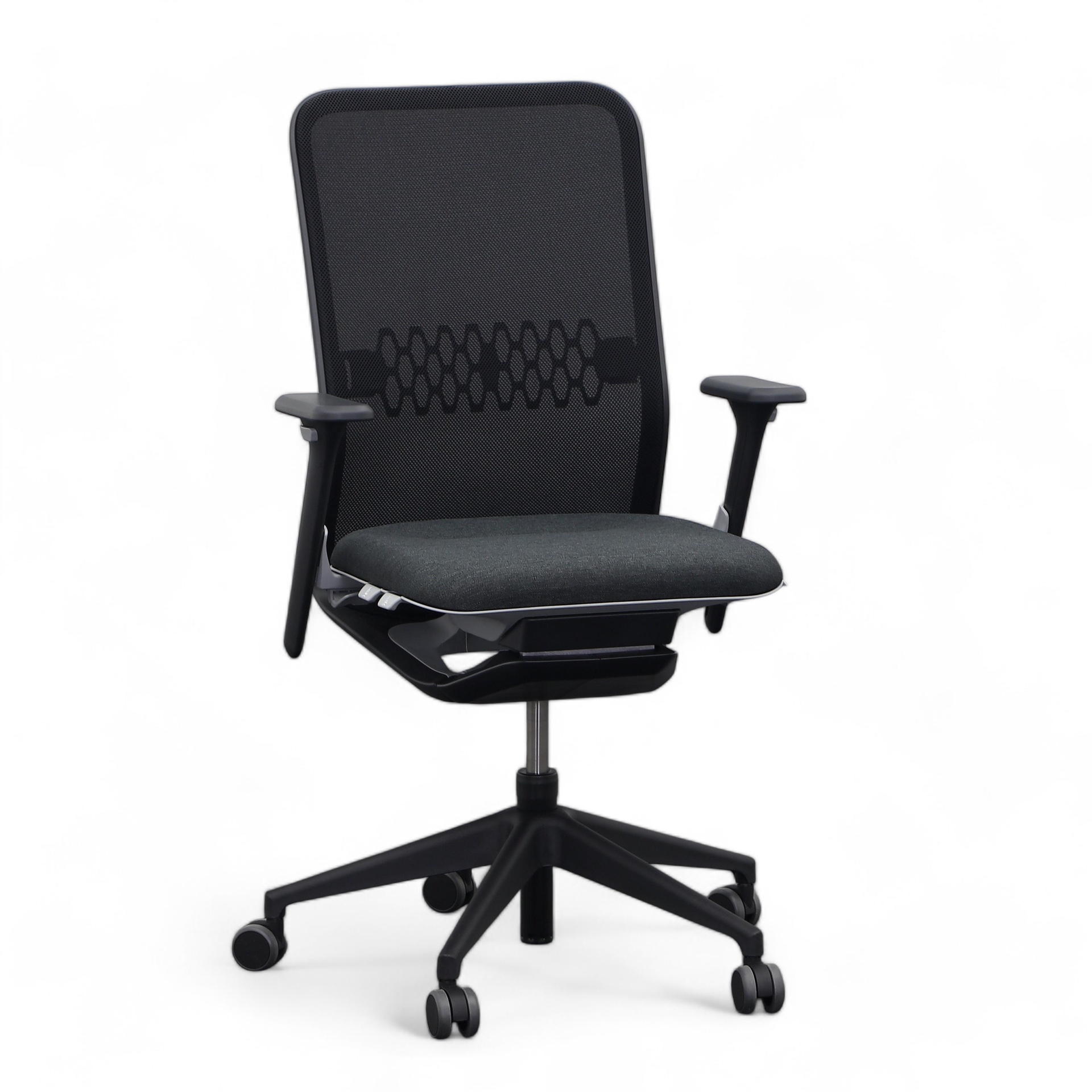 Chaises de bureau Sitag SitagTeam Mesh (Anthracite, Nouveau, Roulettes pour sols durs, 2D Accoudoirs)