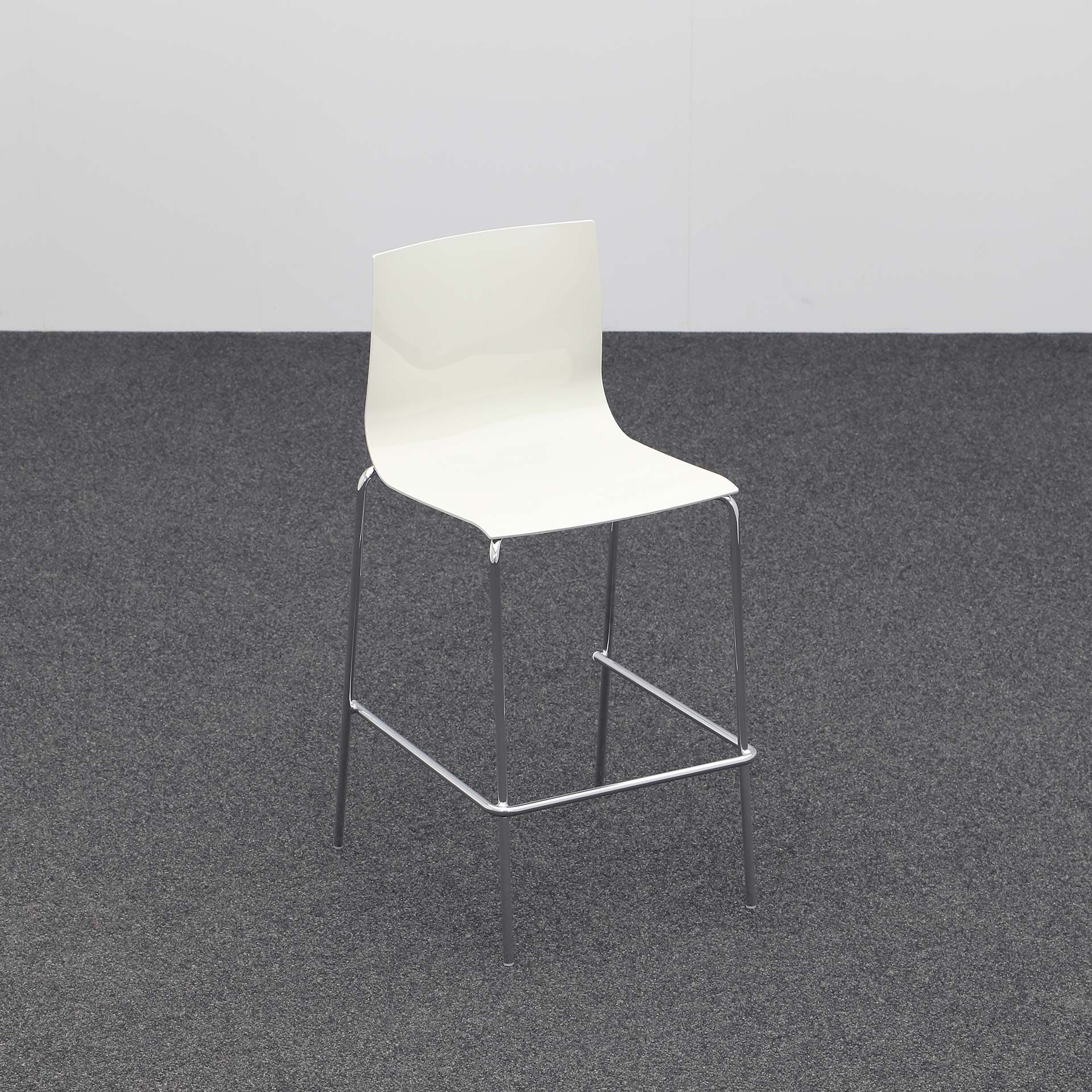 Barhocker Moving Chair Slim Techno (Weiss, Neu, Kunststoffgleiter)