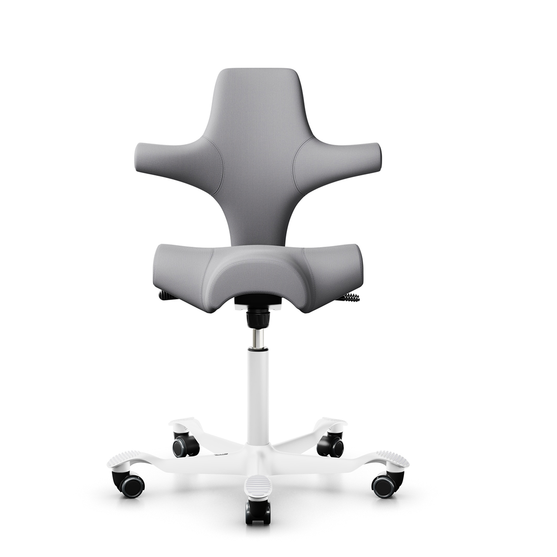 Chaises de bureau HAG Capisco 8106 (Gris, Nouveau, Roulettes pour sols durs, sans)