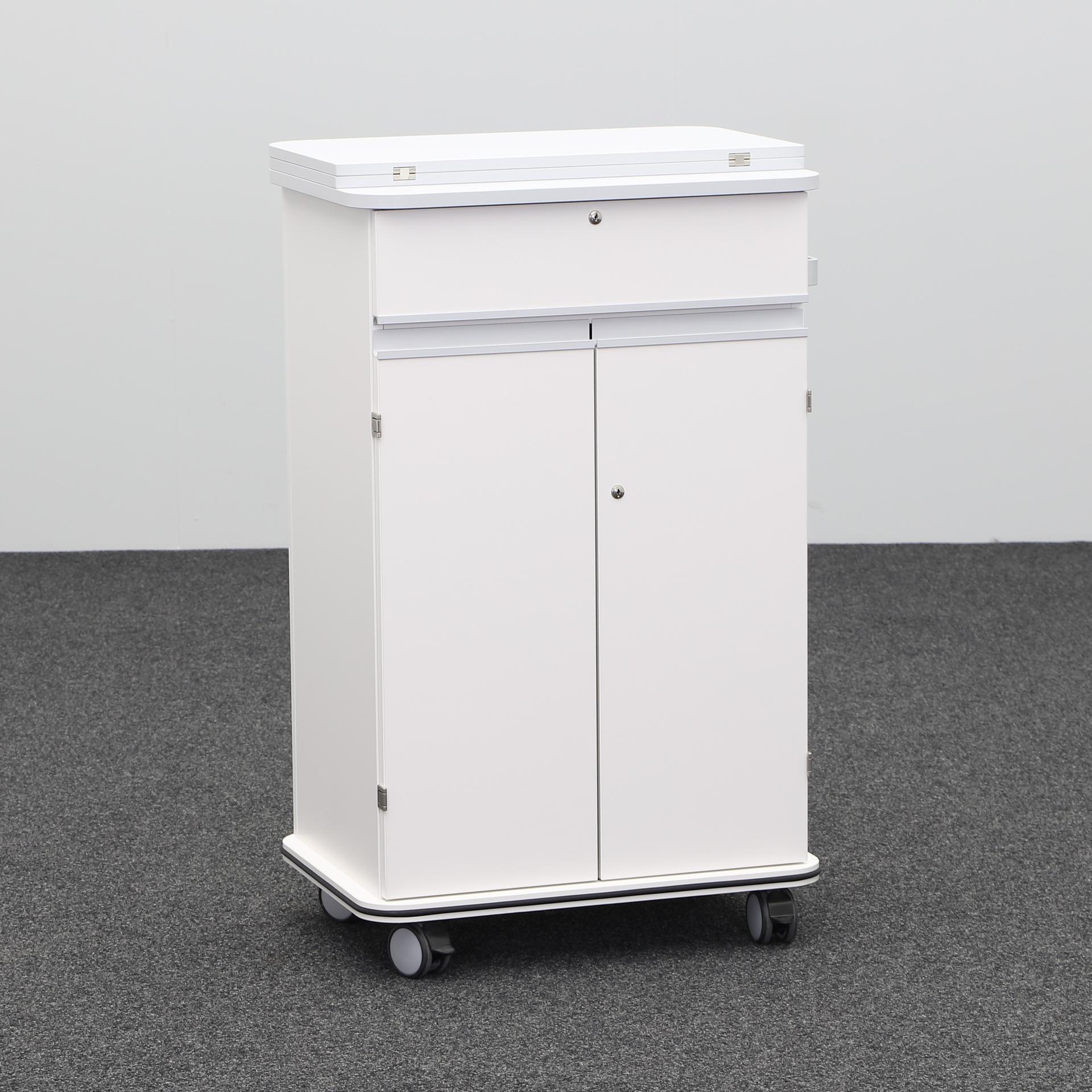 Bureau Caddys Haworth C3 (Blanc, Bon, Avec clé)