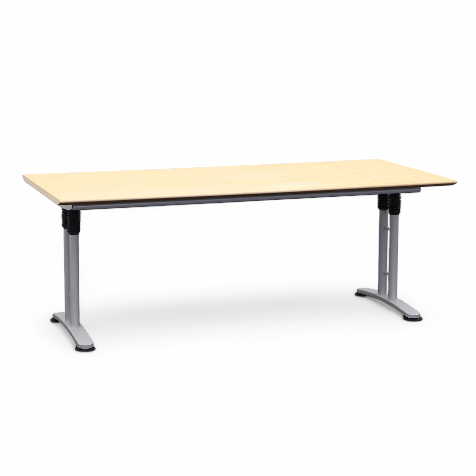 Desks Ergodata System Desk (Maple, Normal used, 200x90, Silver gray, Silver gray)