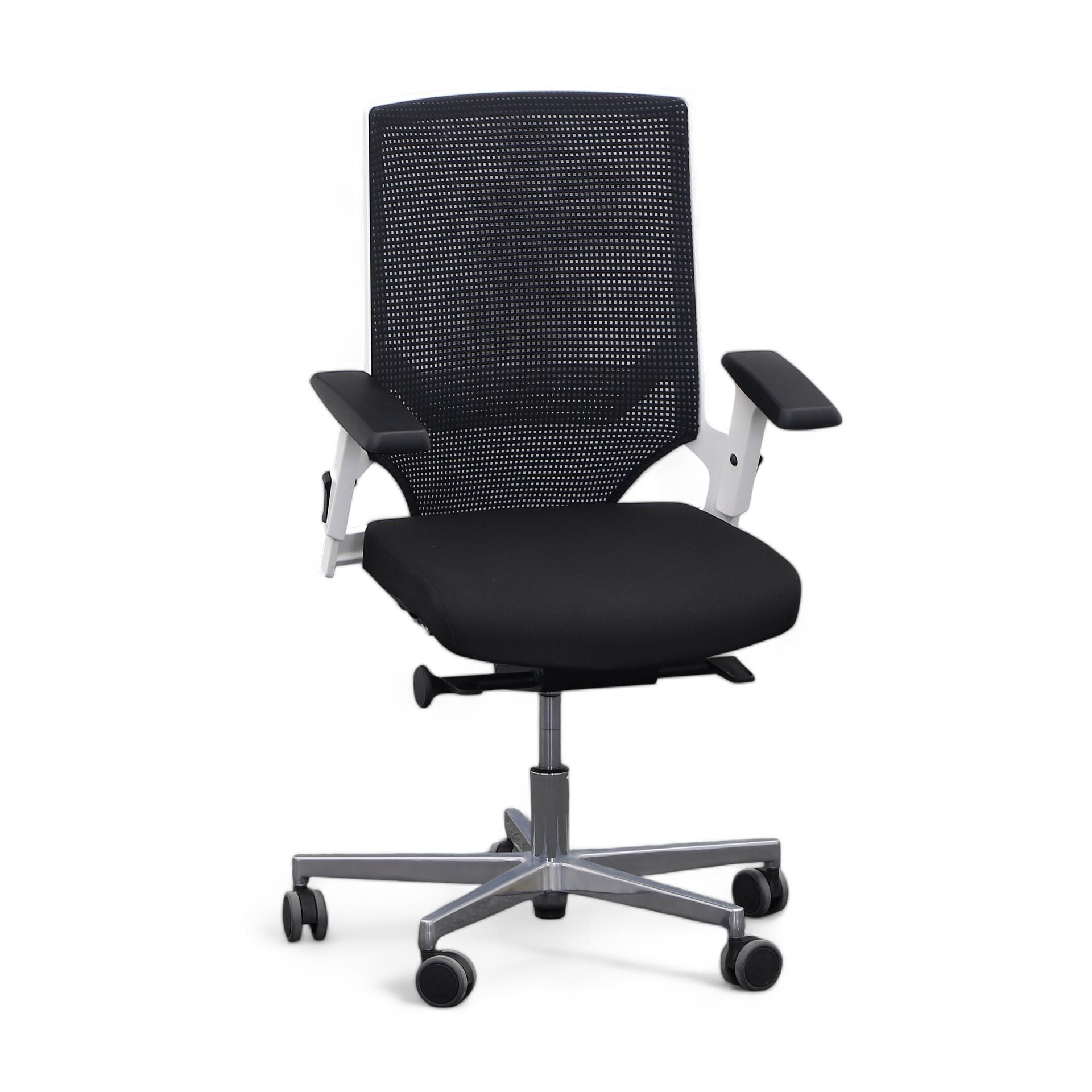 Bürostuhl Chairzone Self One Pro (Weiss, Neu, Hartbodenrollen, 1D Armlehnen)