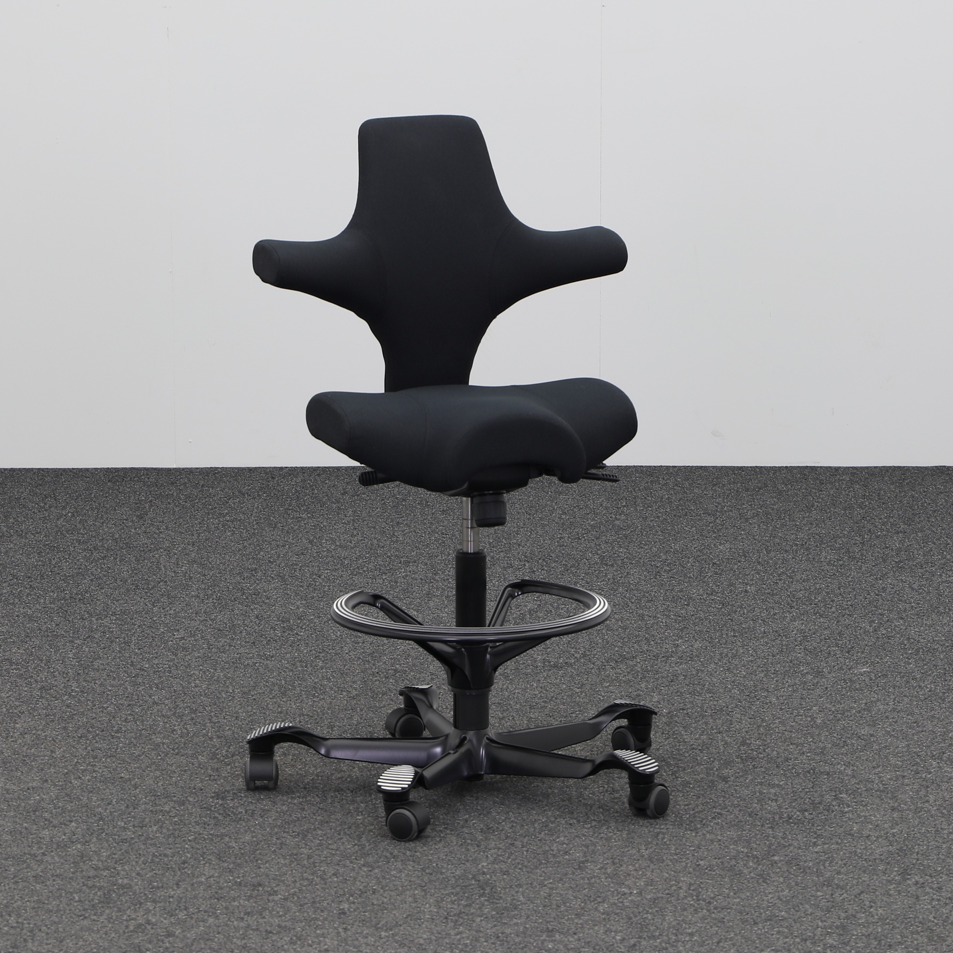 Chaises de bureau HAG Capisco 8106 (Noir, Très bon, Roulettes pour sols durs, sans)