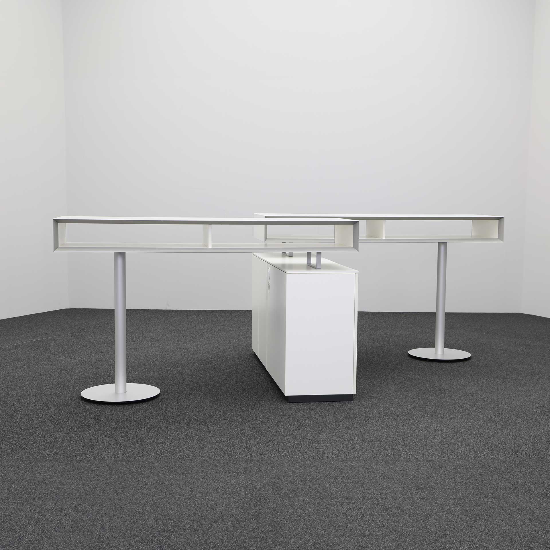 Tables de réunion BENE (Blanc, Normalement utilisé, 312x160, Gris argenté, Blanc)