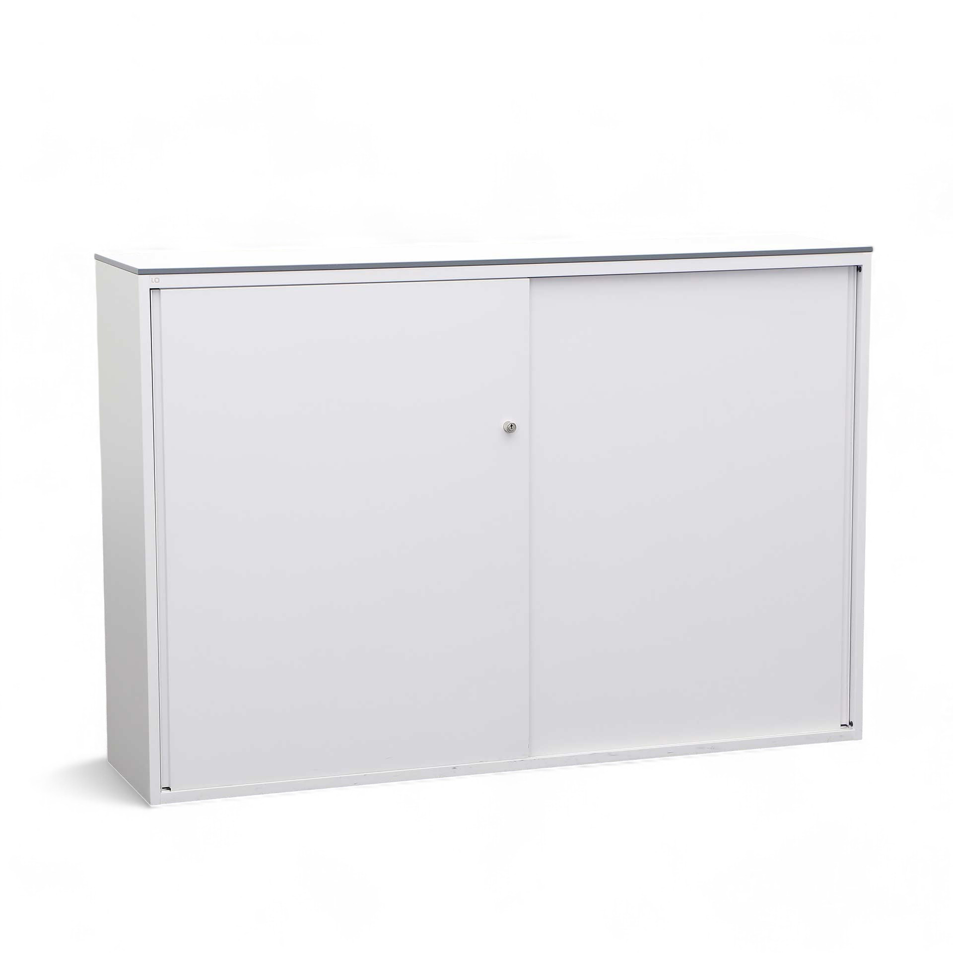 Armoire à dossiers Lista LO One avec portes coulissantes (Blanc, Bon, Avec clé)