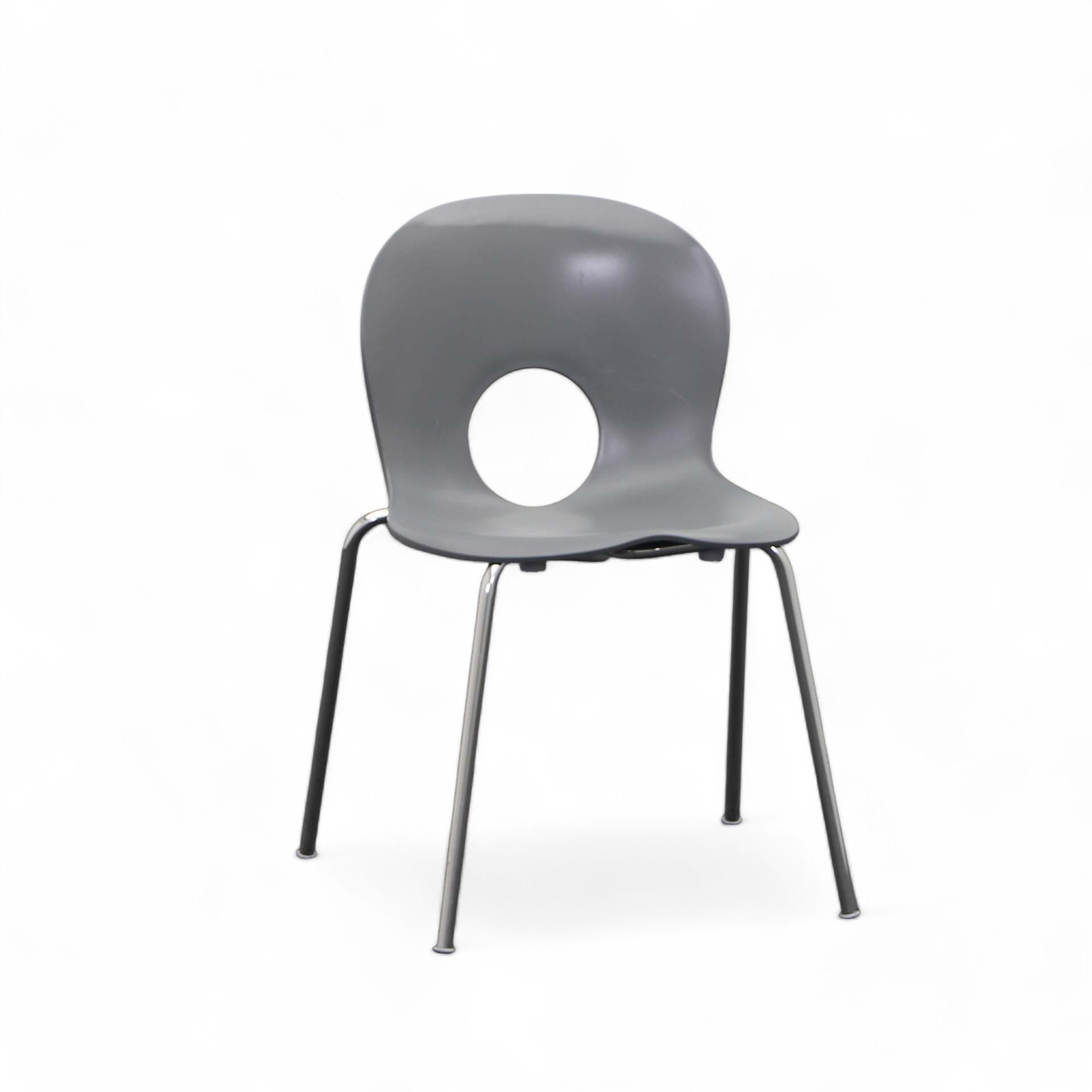 Bistro stacking chairs Rexite Olivia (Gray, Normal used, Plastic glides)