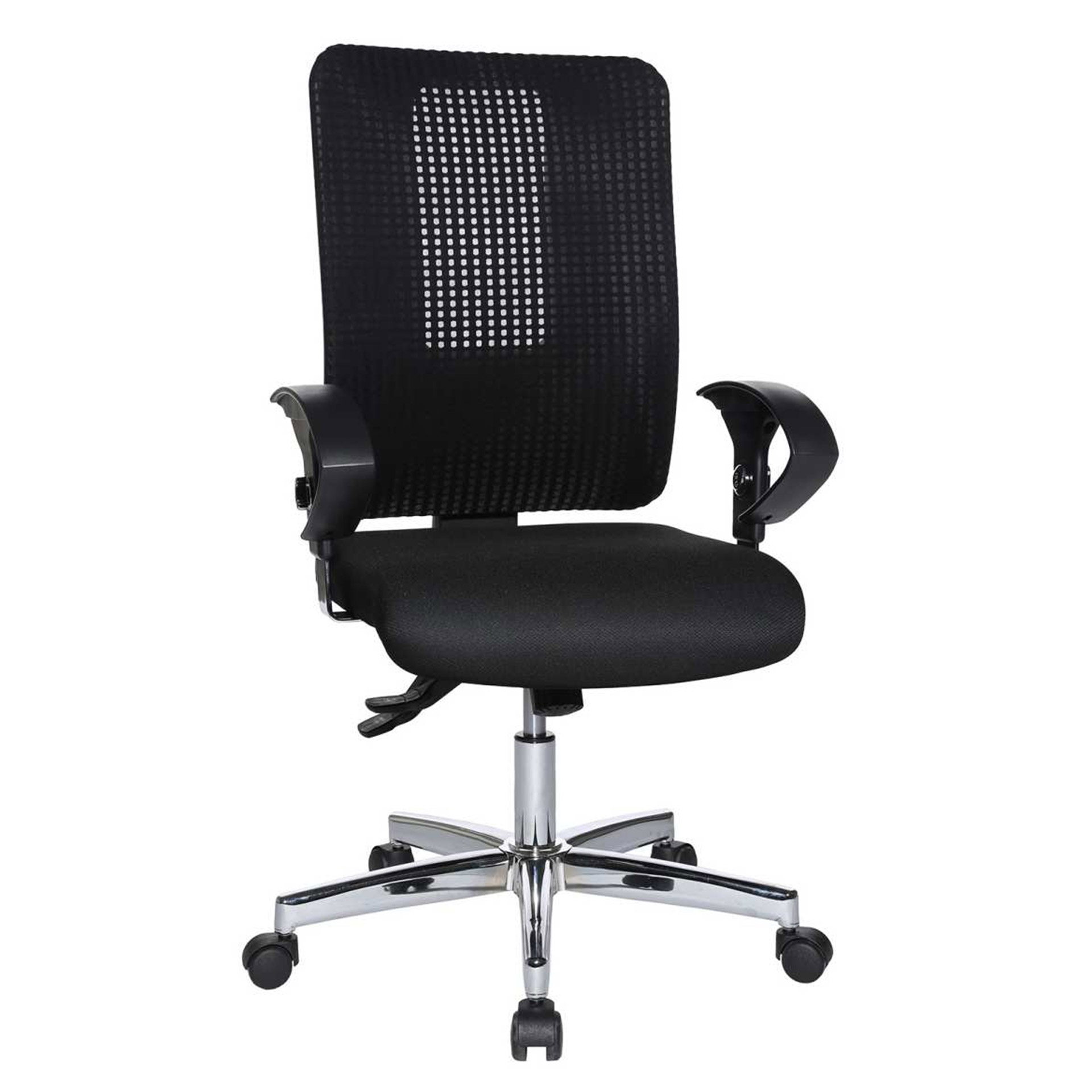 Bürodrehstuhl Topstar Open XT Deluxe  (Schwarz, Neu, Teppichrollen, 1D Armlehnen)