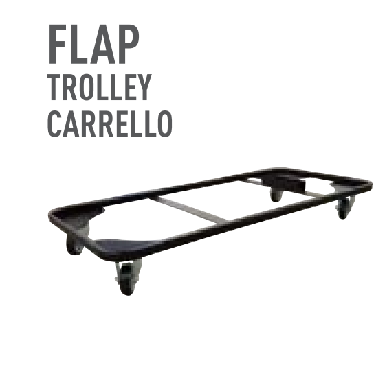 Chair Trolley Gaber Flap (Black, New, Universal castors)