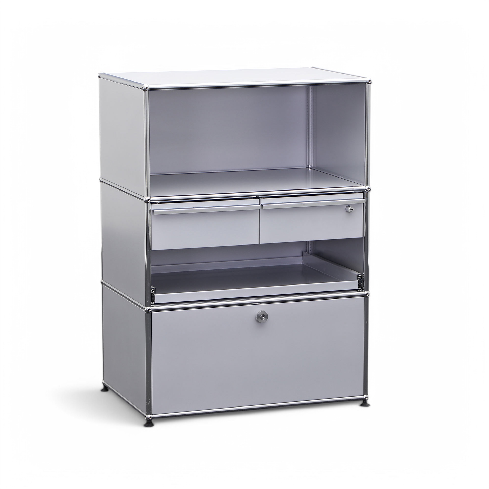 Modular cabinets USM Haller (Light gray, Normal used, With key)