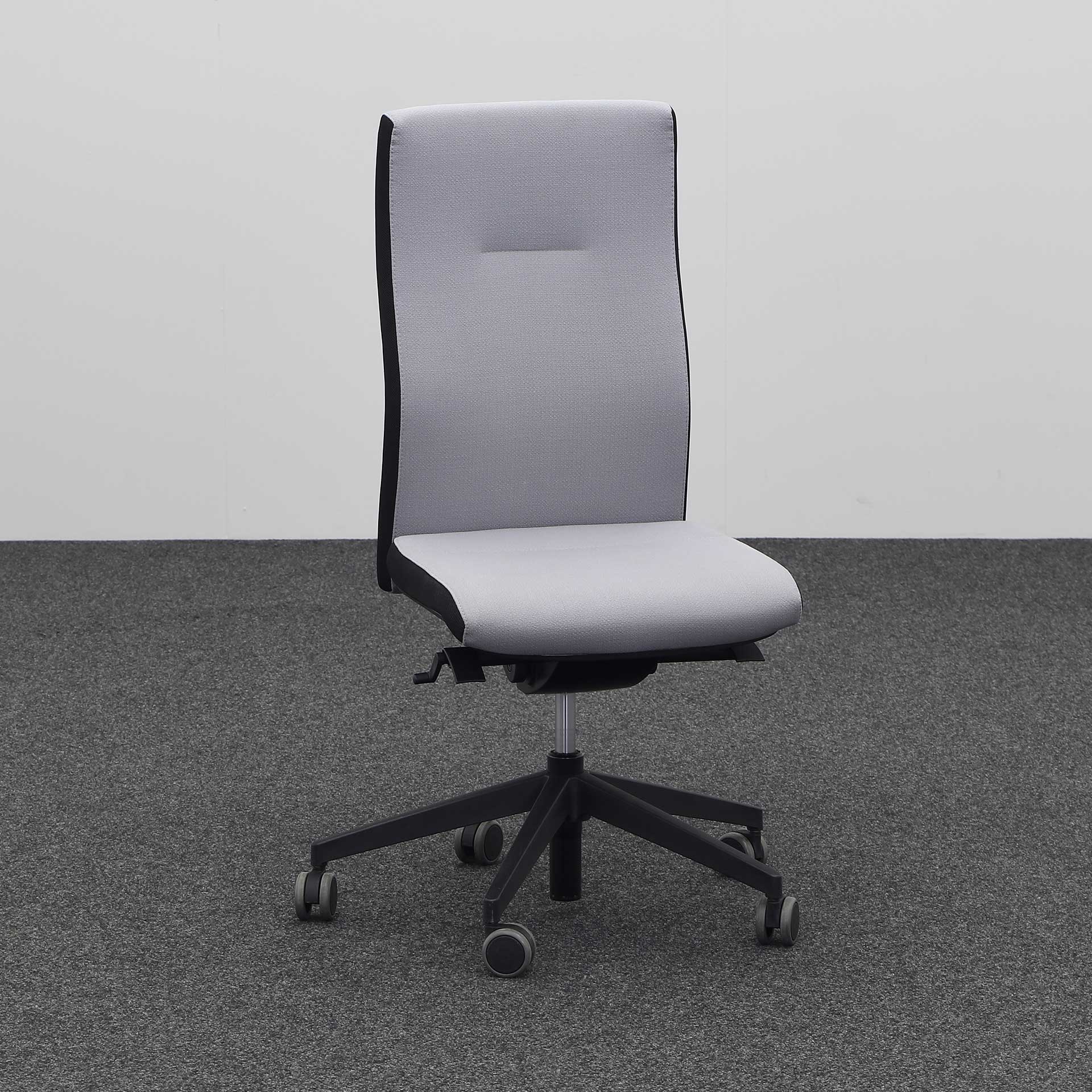 Chaises de bureau pivotantes Züco Cubo (Gris, Normalement utilisé, Roulettes pour sols durs, sans accoudoirs)