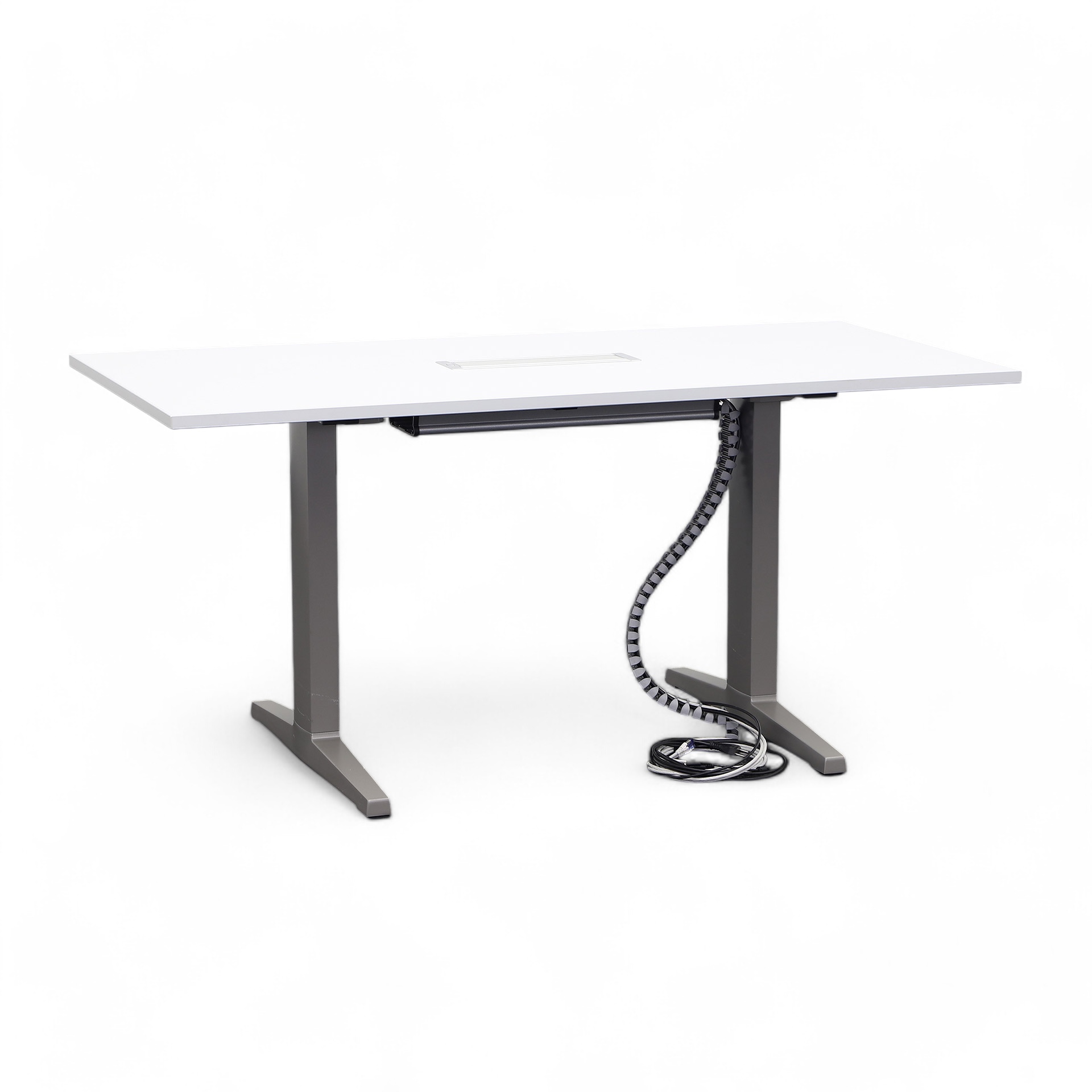 Conference table with multimedia bar Haworth (Light gray, Good, 160x80, Gray, Gray)