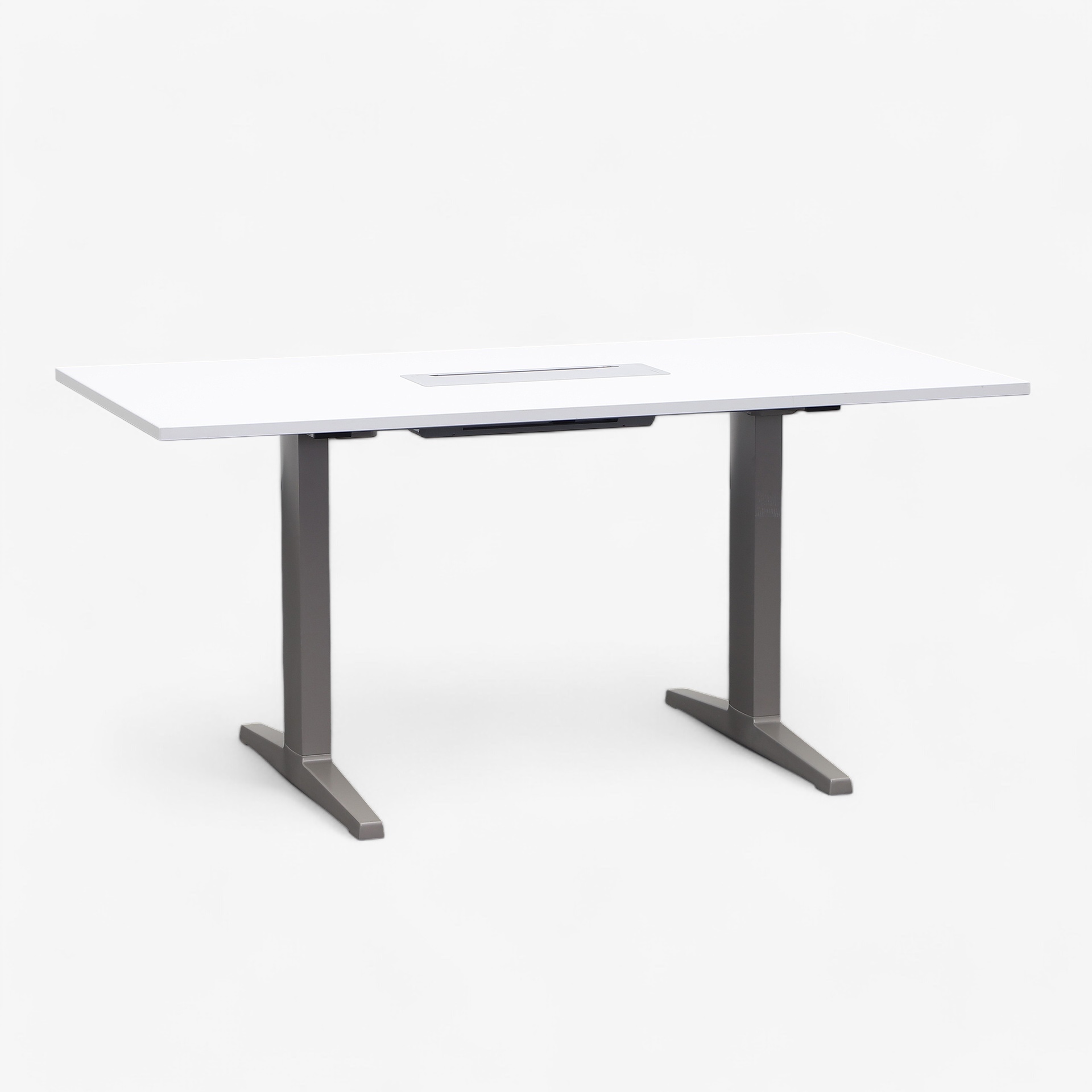 Conference table with cable aperture Haworth (Light gray, Normal used, 160x80, Gray, Gray)