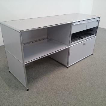 Armoires modulaires USM Haller (Gris argenté, Bon, Sans clé)