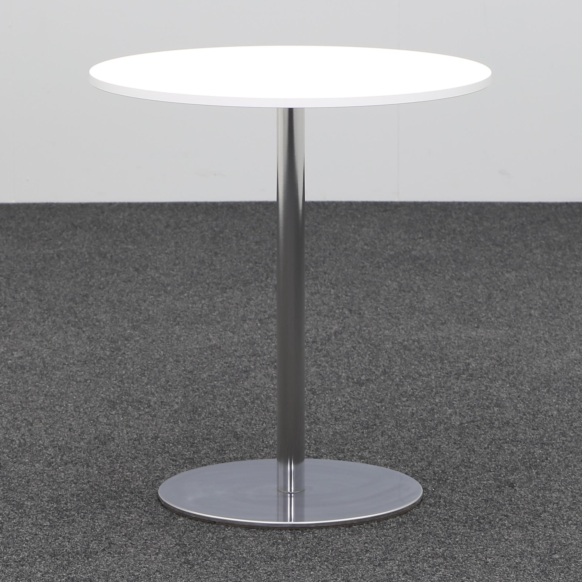 Tables de bistrot Narbutas Sito (Blanc, Nouveau, 70x70, Chromé)