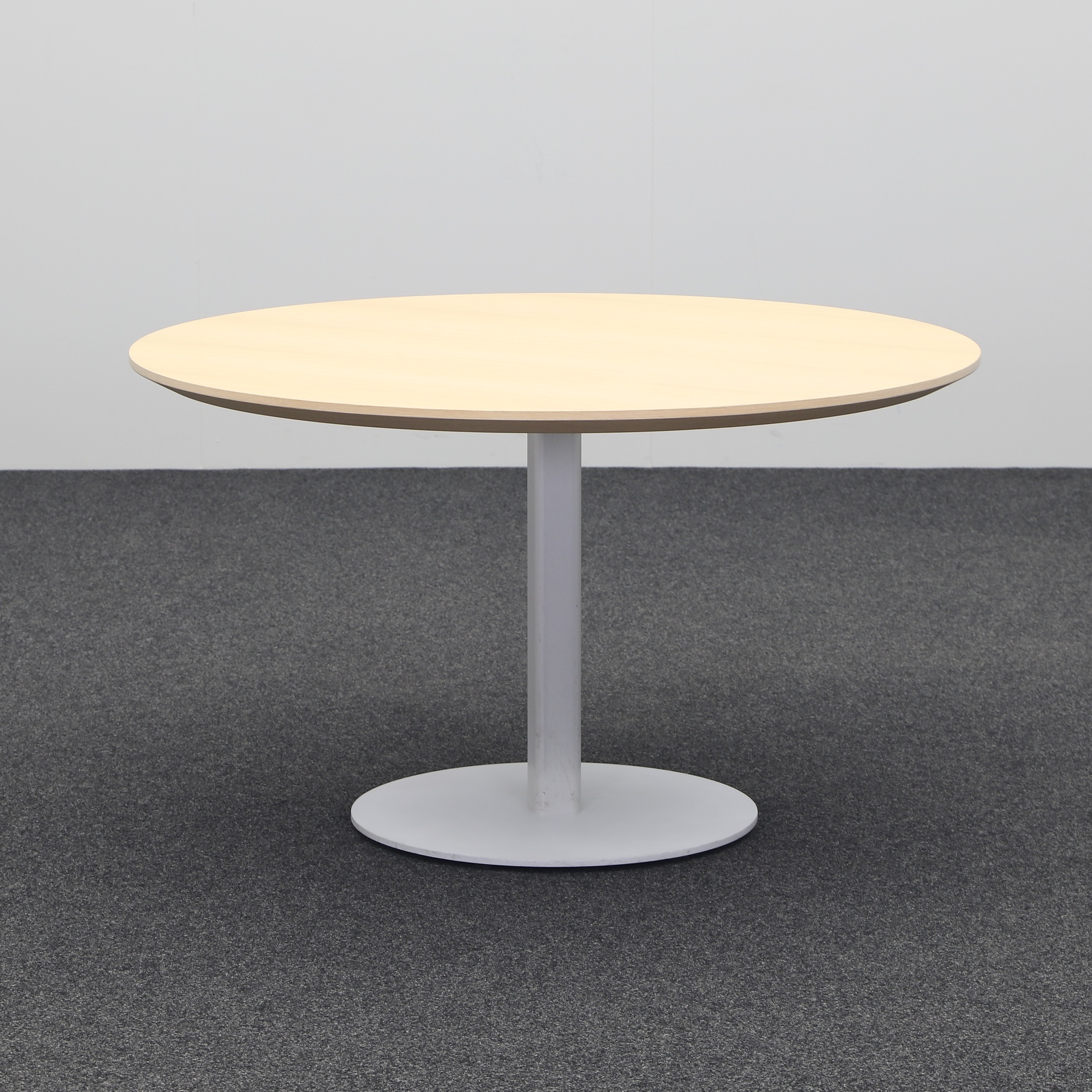 Tables de conférence (Chêne clair, Bon, 125x125, Gris argenté)