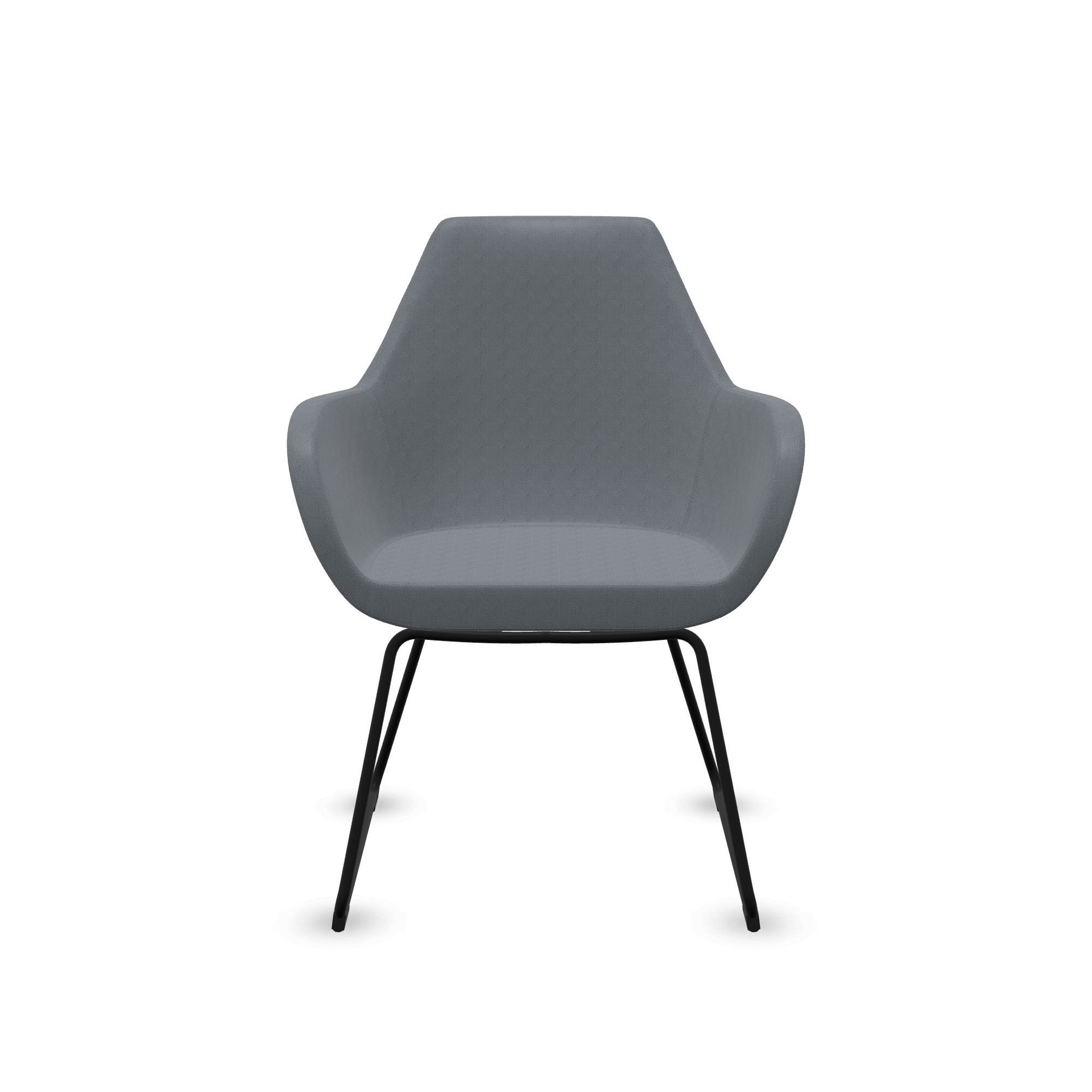 4-leg chairs Profim Fan 10V (Gray, New, Black, Felt glides, Fixed armrests)