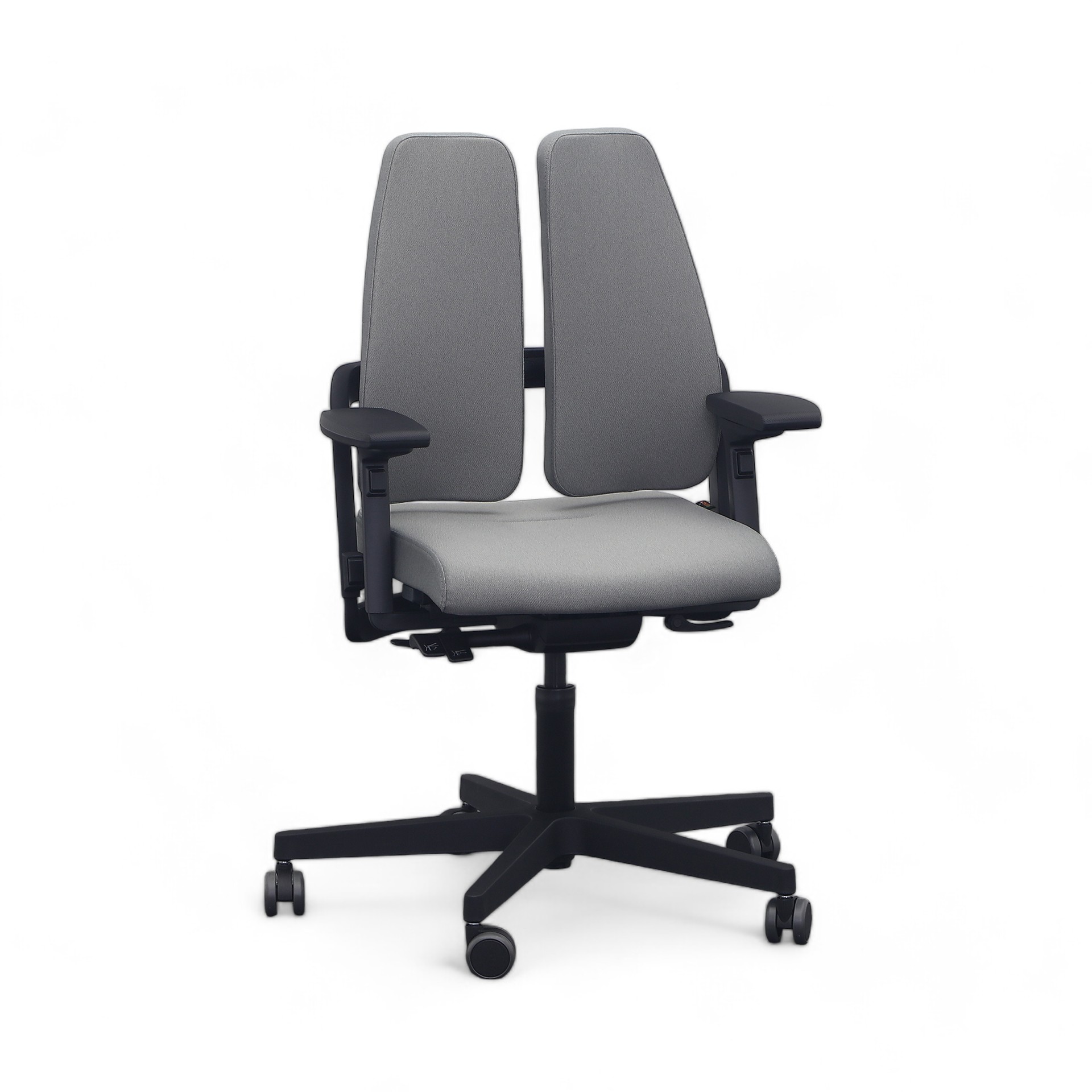 Office chair SitagXilium DuoBack ergonomic swissmade (Gray, New, Hard floor castors, 4D armrests)