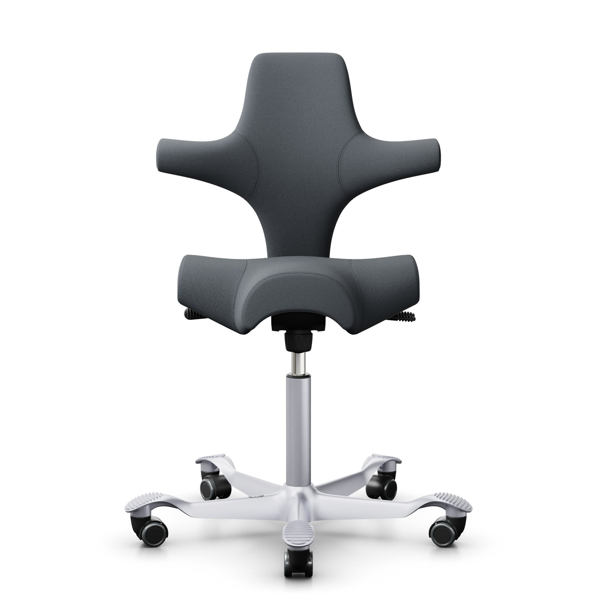 Office swivel chairs HAG Capisco 8106 (Gray, New, Silver gray, Hard floor castors, without)