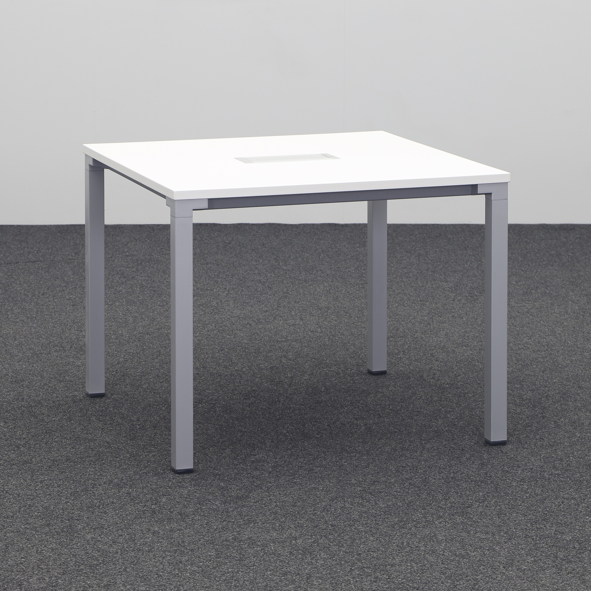 Steelcase Kalidro meeting tables (White, Good, 90x90, Silver gray)