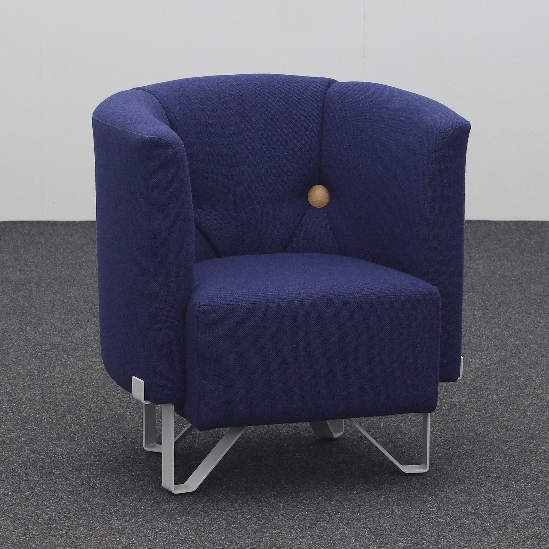 Lounge Armchair Girsberger (Dark blue, Good, Light gray, Light gray)