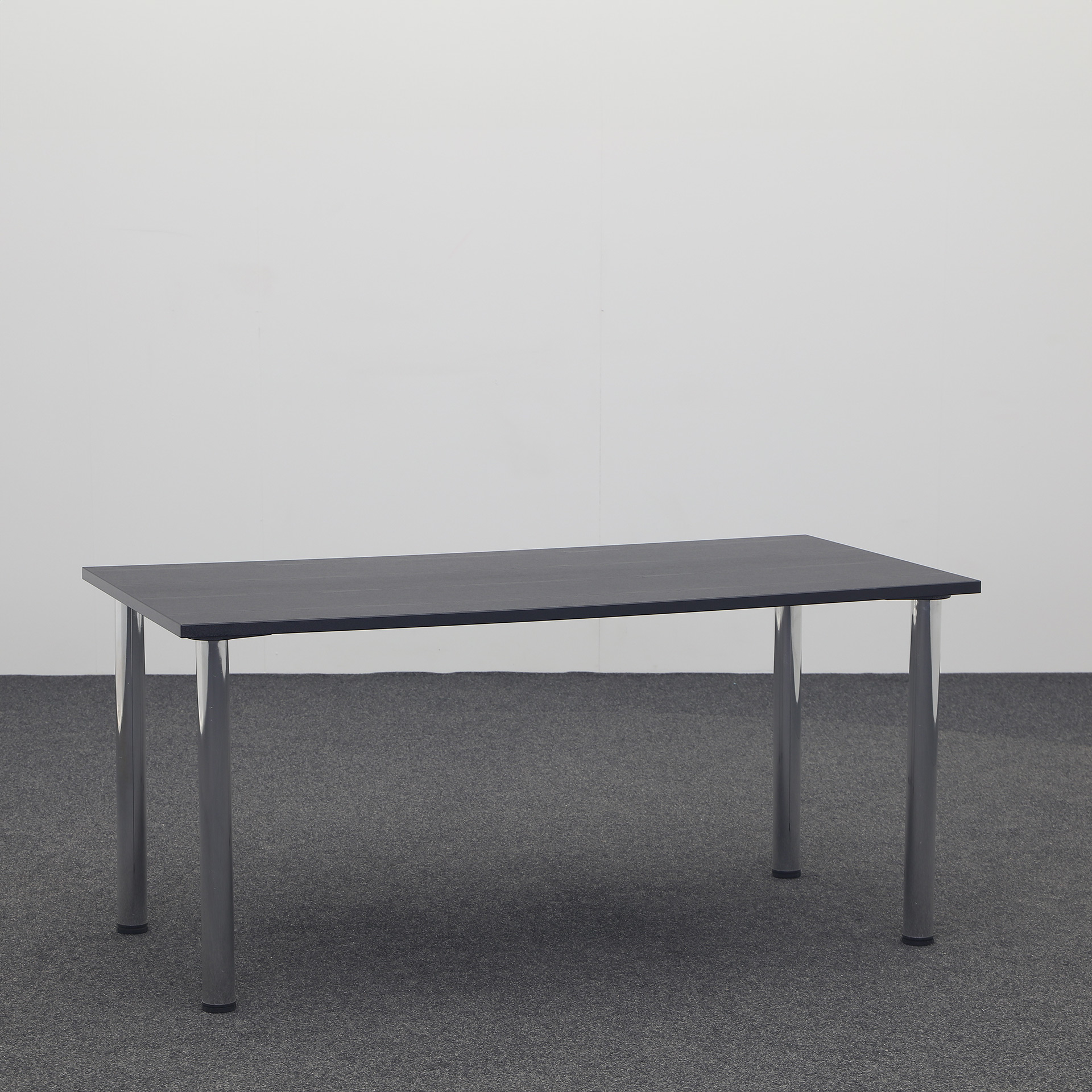 Table de bureau noir (Noir, Bon, 160x80, Chromé)