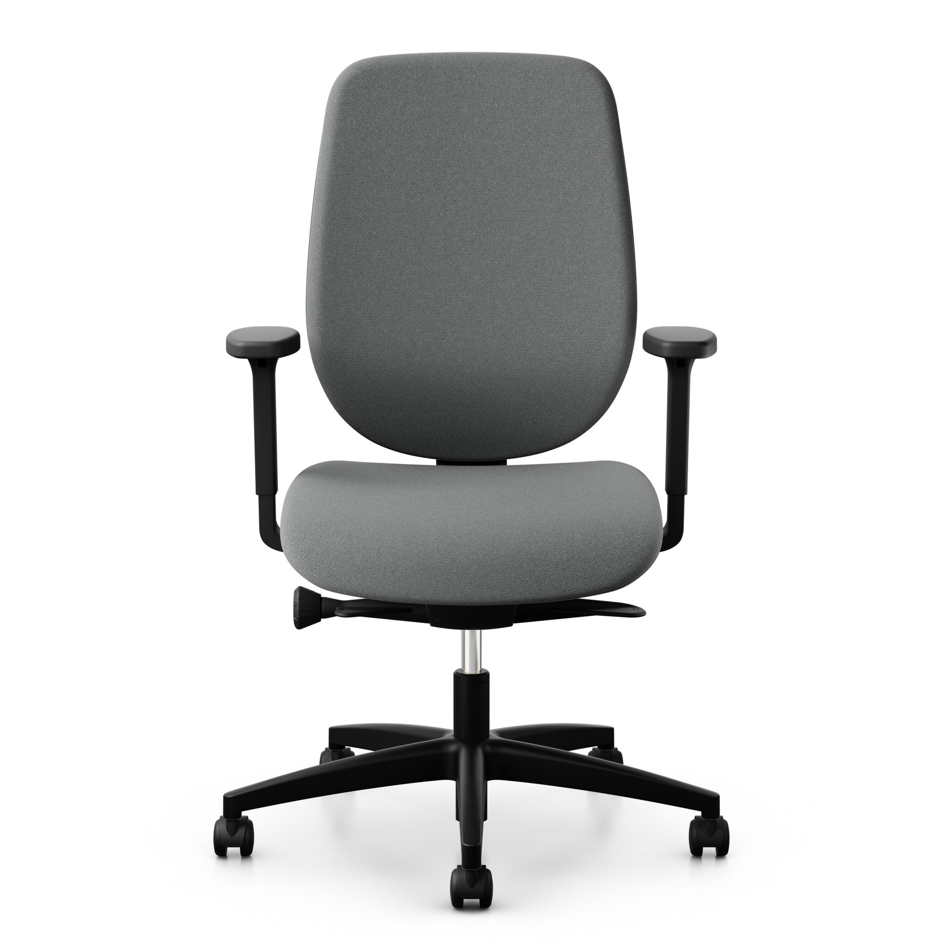 Office swivel chair Giroflex 353-4529 (Gray, New, Black, 2D armrests)