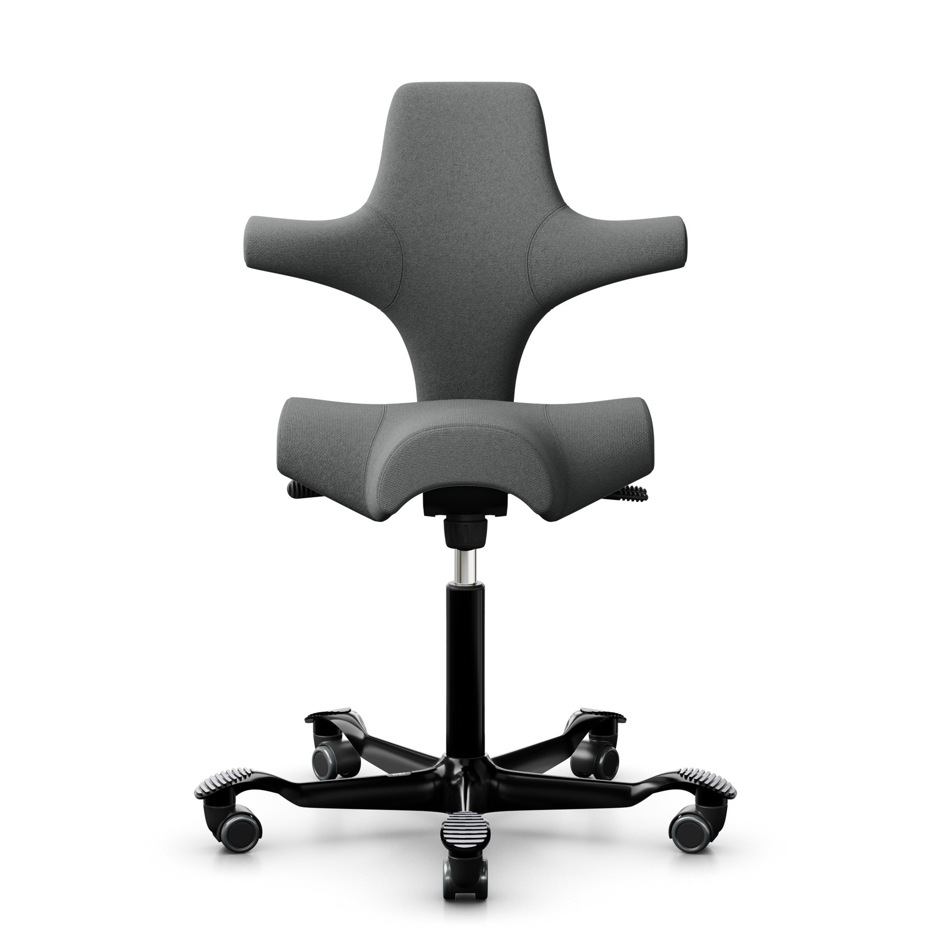 Office swivel chair HAG Capisco 8106 (Gray, New, Black, without armrests)