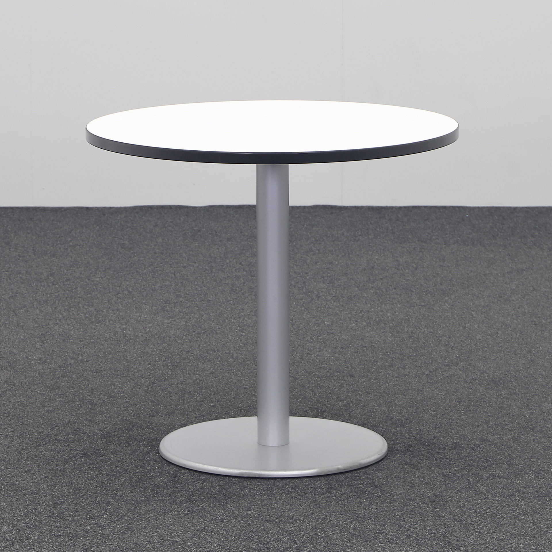 Steelcase meeting table (White, Normal used, 80x80, Silver gray)