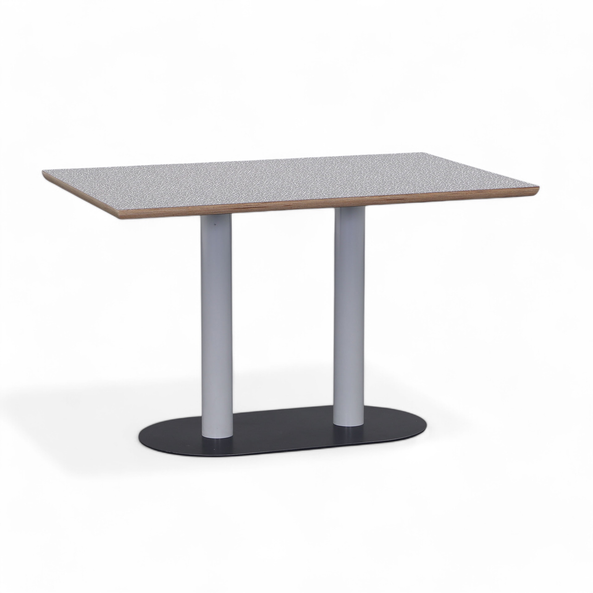 Table de bistrot anthracite pour 4 personnes (Anthracite, Normalement utilisé, 120x80, Gris argenté)