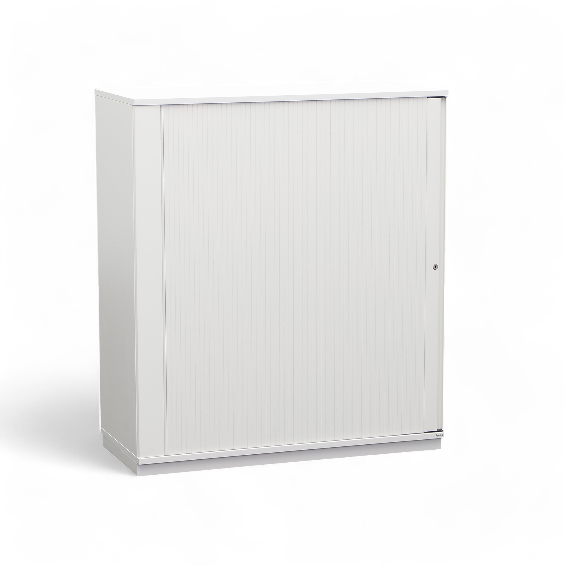 Bene roller shutter cabinet with drawer (White, Normal used, White, White, With key)